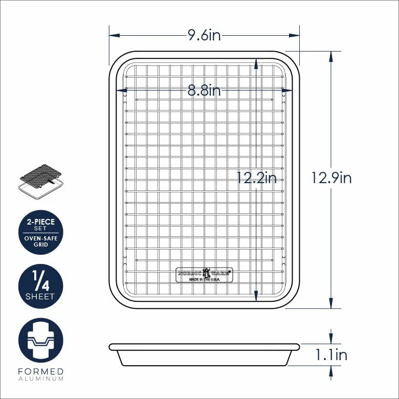 Nordic Ware Naturals® Quarter Sheet with Oven-Safe Nonstick Grid - Image 5