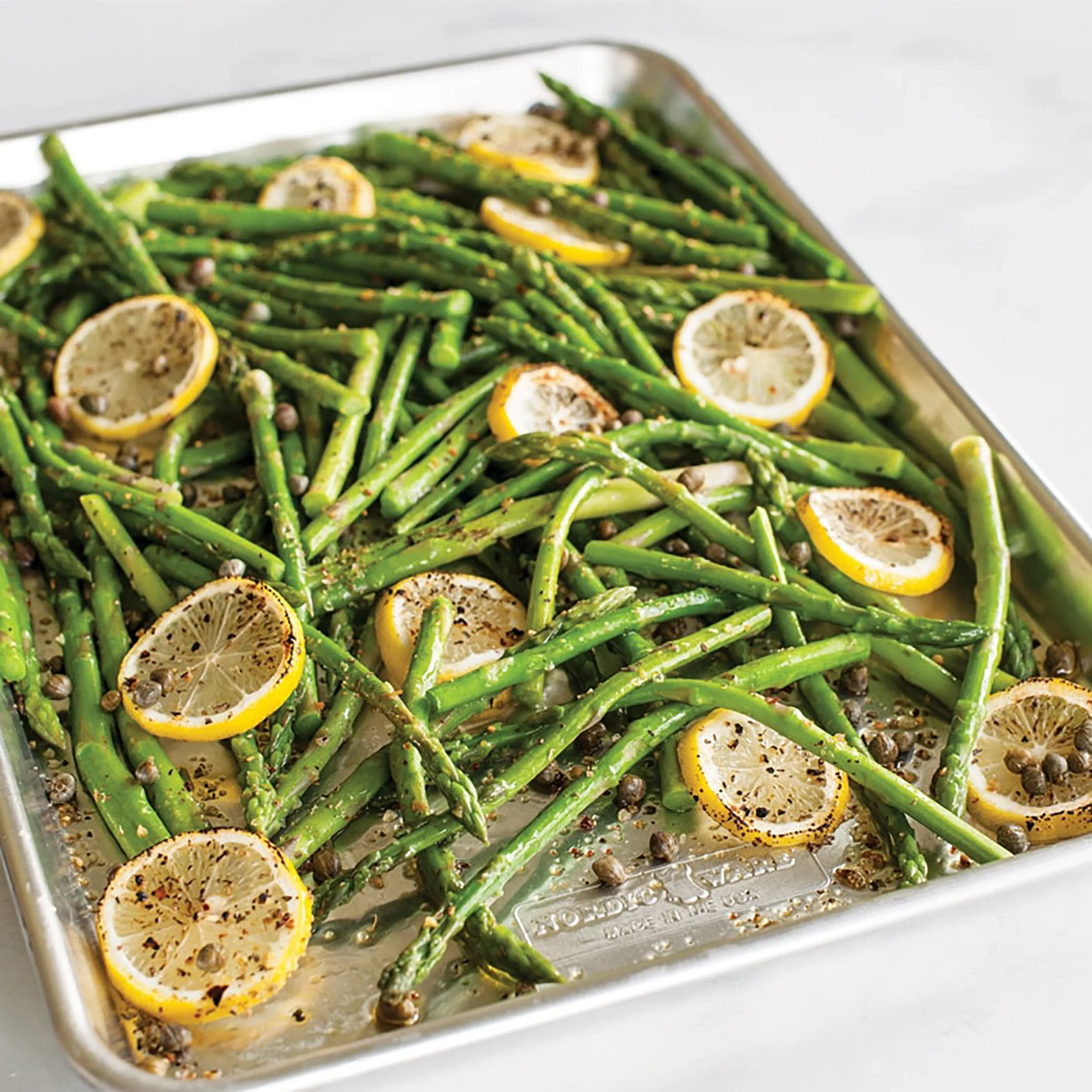 Nordic Ware Naturals 3 Piece Set - USA Made Aluminum Commercial Quality Sheet Pan for Baking or Roasting, Encapsulated Galvanized Steel Rim Prevents Warping; Half Sheet, Jelly Roll and Quarter Sheet - Image 3