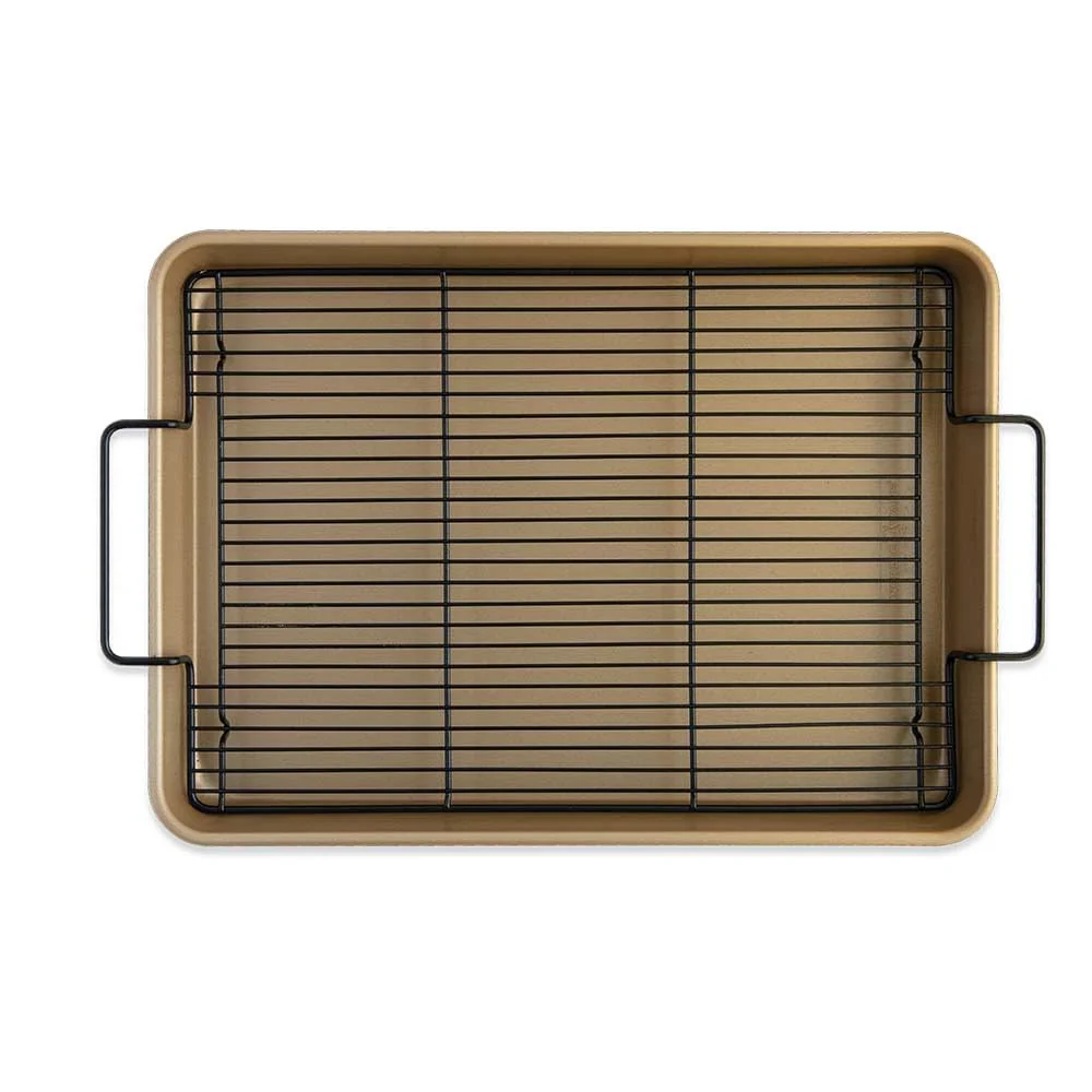 Nordic Ware Naturals Nonstick High-Sided Half Sheet Oven Crisp Baking Tray - Image 9
