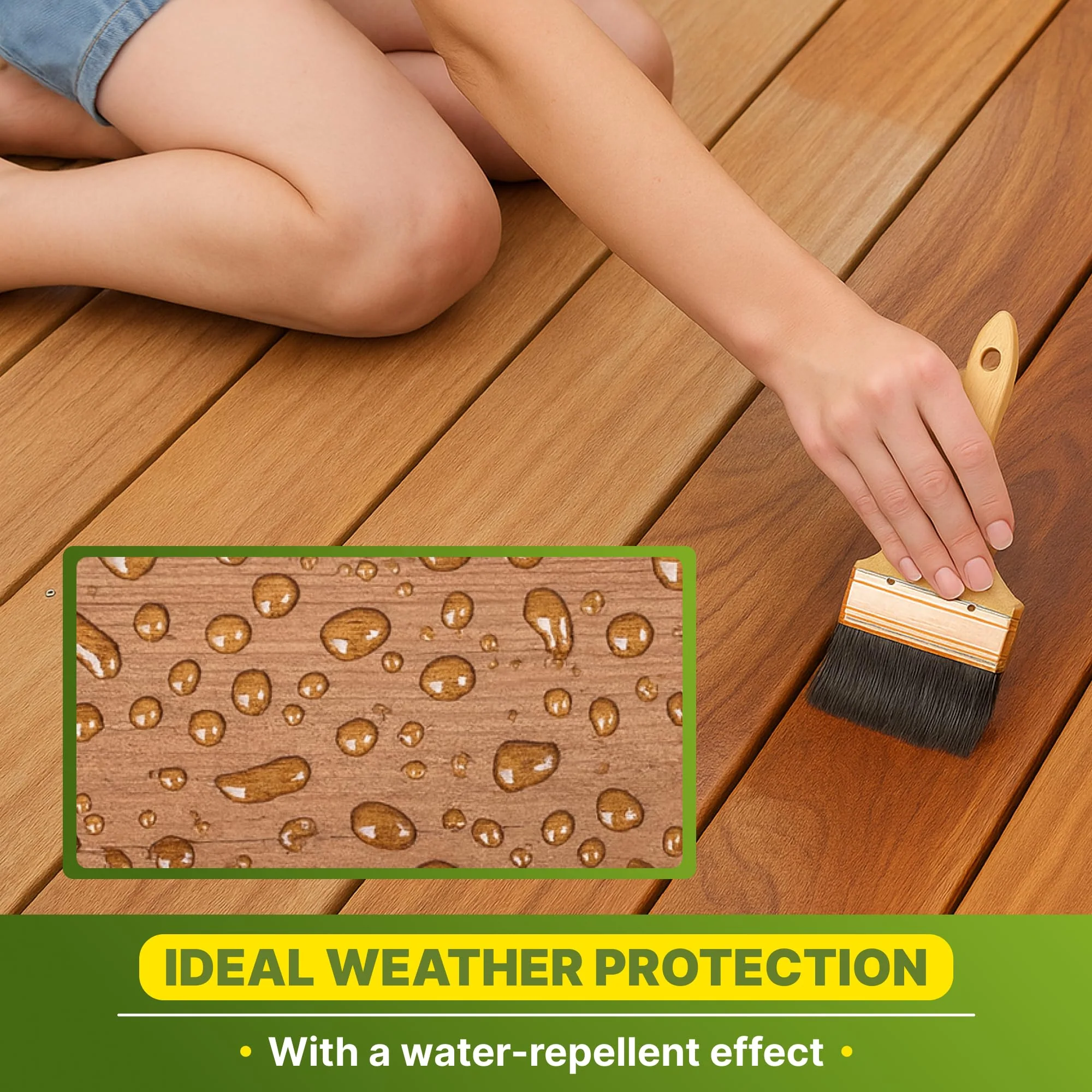 Nordicare Teak Oil for Outdoor Furniture, 16.9 Oz – Outdoor Wood Oil & Sealer for Teak, Acacia, Oak & More, Helps Restore Weathered Wood and Protect Against Drying, Easy to Apply - Image 2