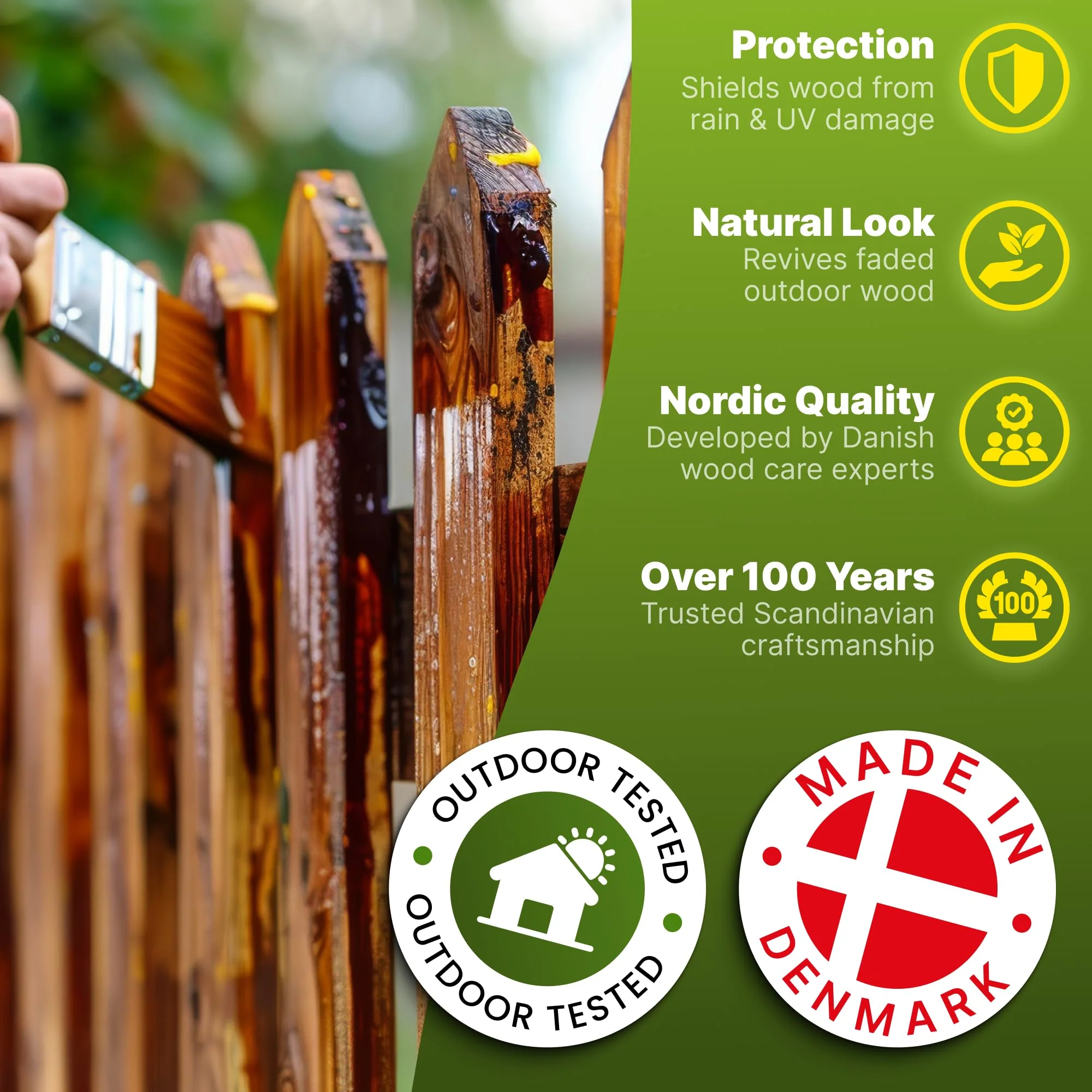 Nordicare Teak Oil for Outdoor Furniture, 16.9 Oz – Outdoor Wood Oil & Sealer for Teak, Acacia, Oak & More, Helps Restore Weathered Wood and Protect Against Drying, Easy to Apply - Image 3