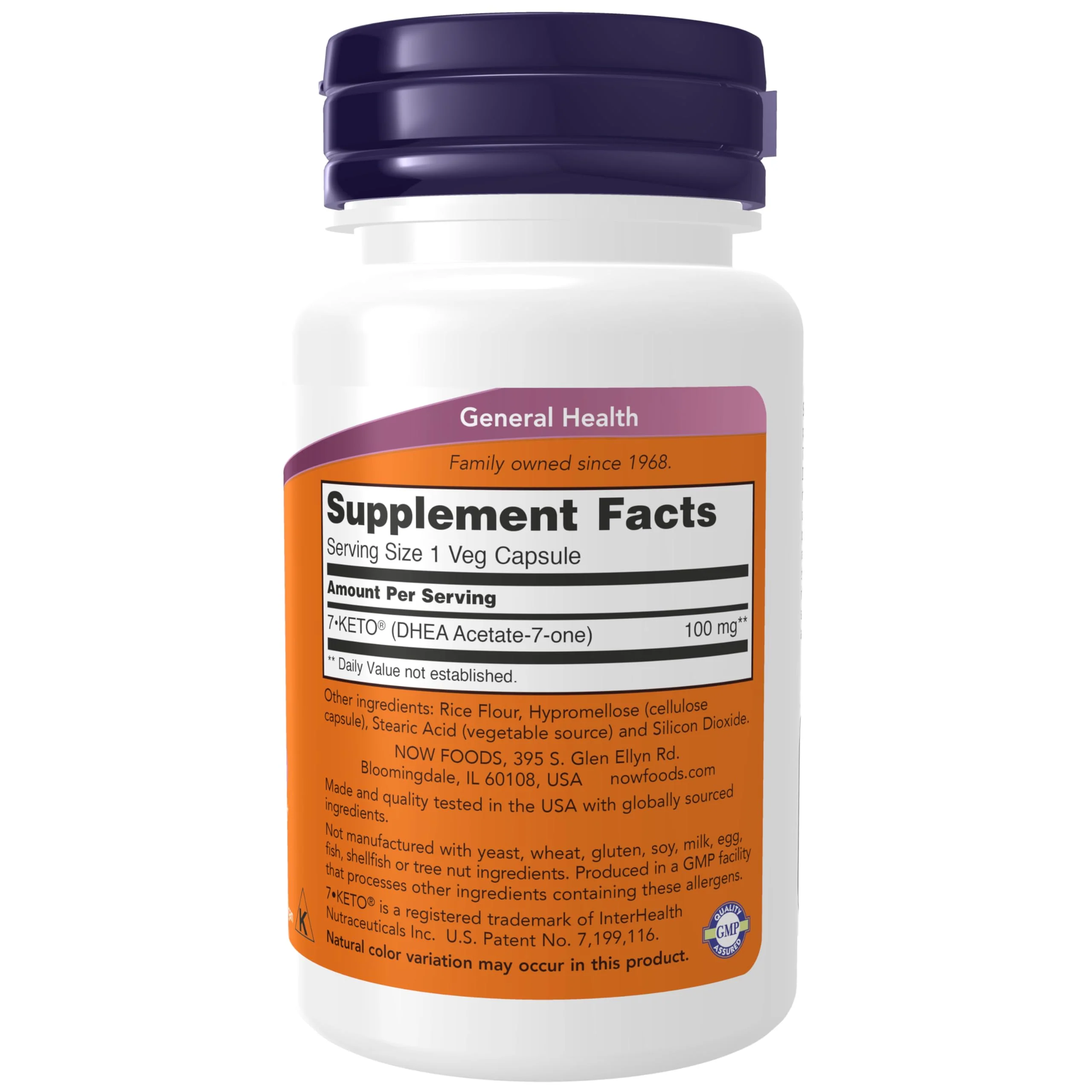 NOW Foods Supplements, 7-Keto (DHEA Acetate-7-one) 100 mg, Weight Management*, 60 Veg Capsules - Image 7