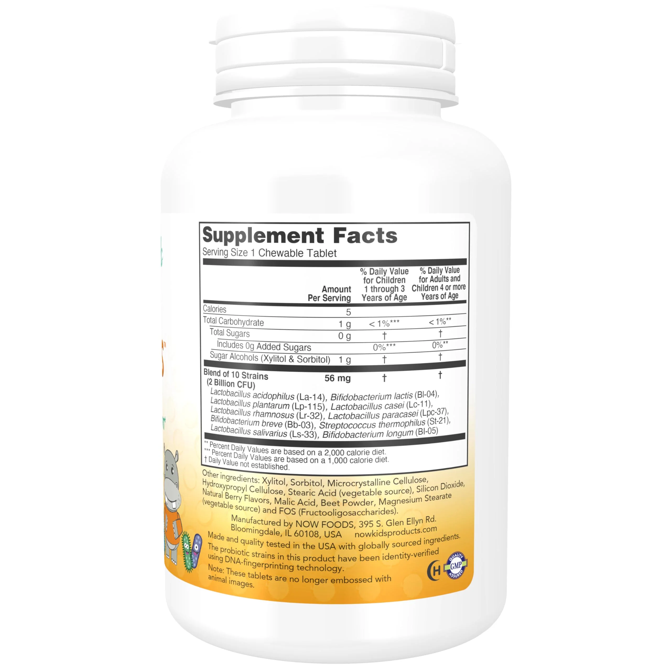 NOW Foods Supplements, BerryDophilus™ with 2 Billion, 10 Probiotic Strains, Xylitol Sweetened, Strain Verified, 120 Chewables, packaging may vary - Image 7