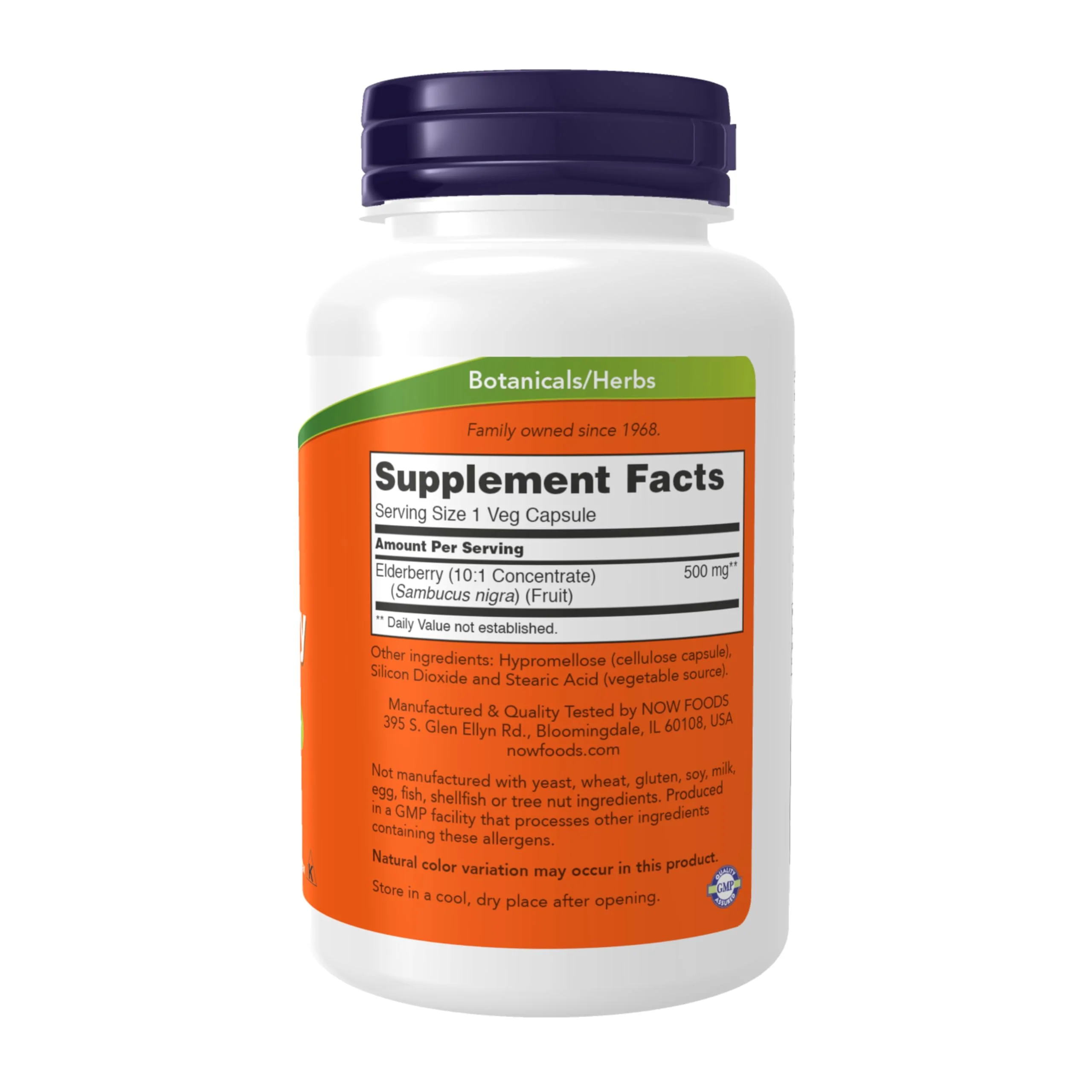 NOW Foods Supplements, Elderberry (Sambucus nigra)500 mg, 10:1 Concentrate, 120 Veg Capsules - Image 7