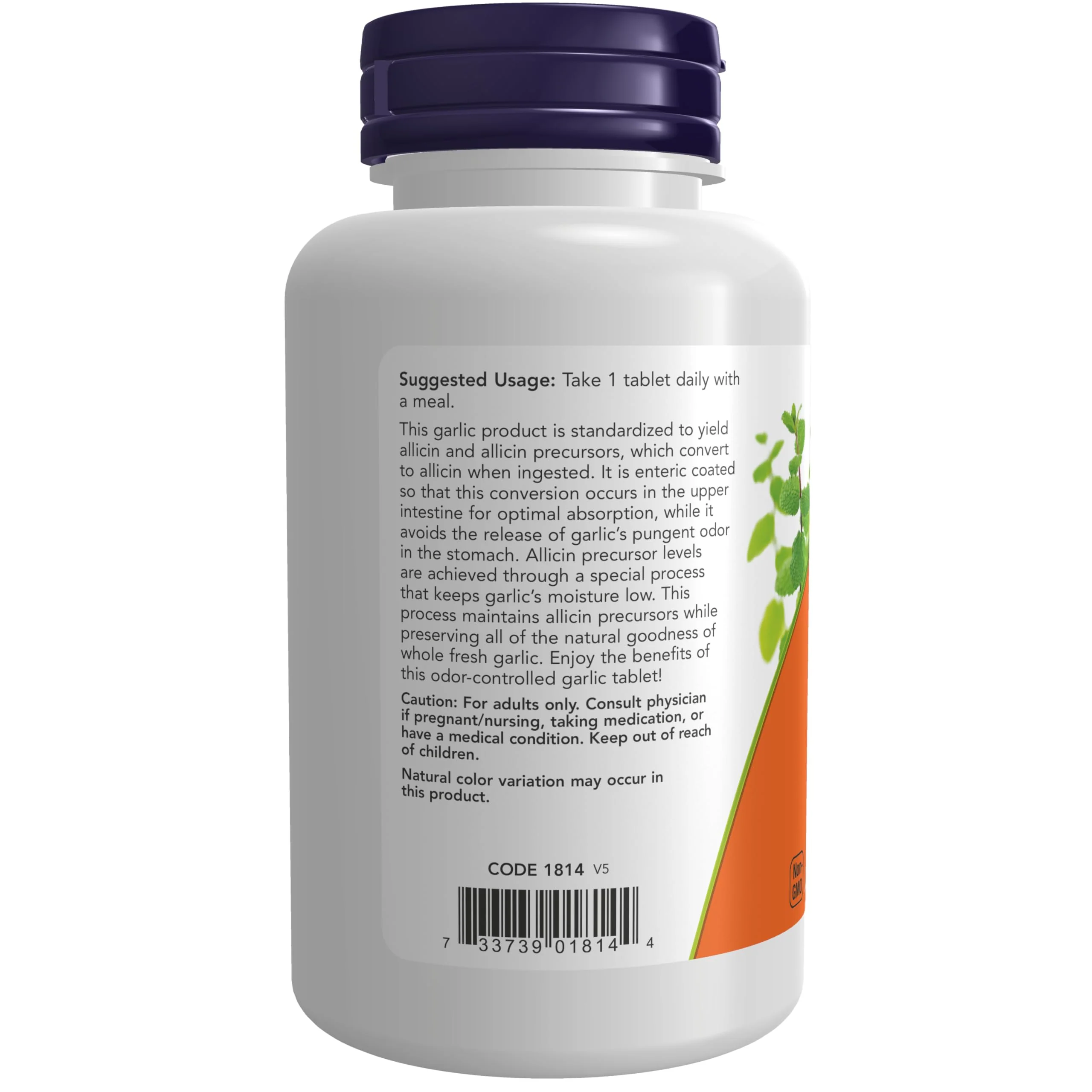 NOW Foods Supplements, Garlic 5,000 (Allium sativum), Enteric Coated, Odor Controlled, 90 Tablets - Image 7