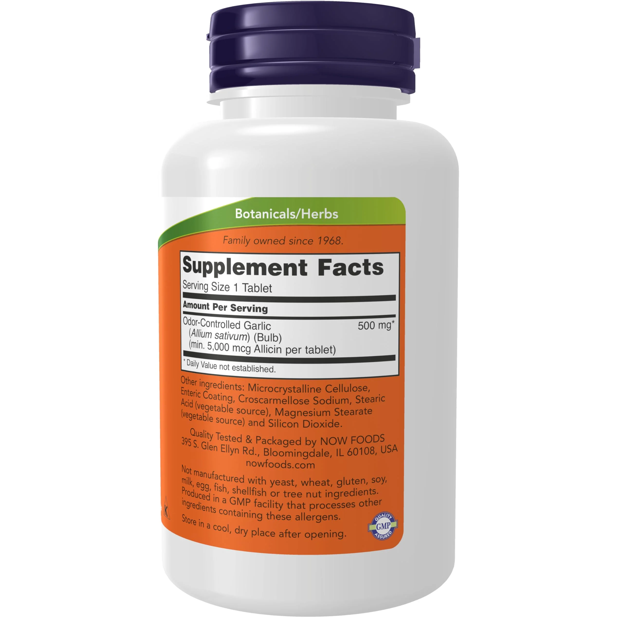 NOW Foods Supplements, Garlic 5,000 (Allium sativum), Enteric Coated, Odor Controlled, 90 Tablets - Image 8