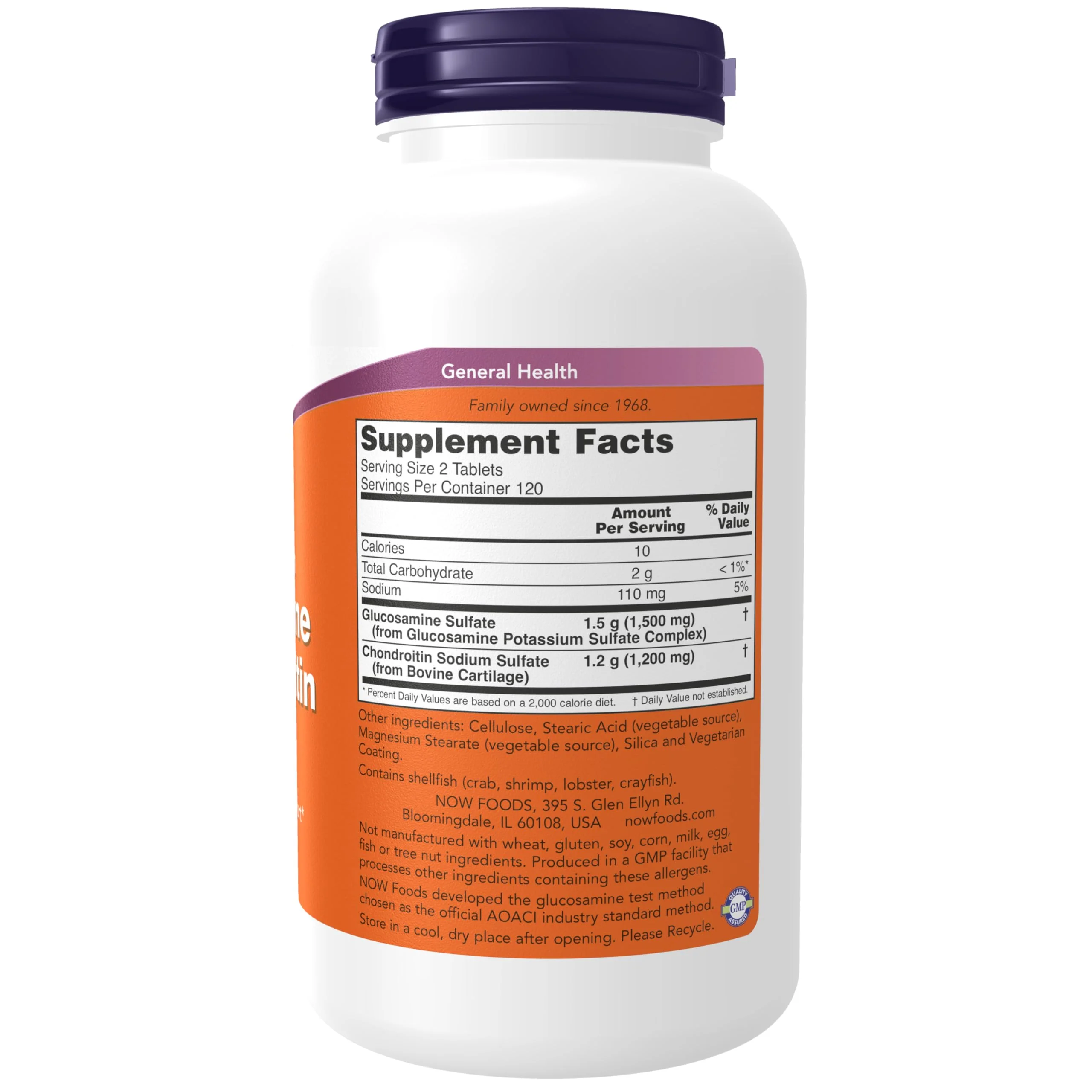 NOW Foods Supplements, Glucosamine & Chondroitin Extra Strength, Sulfate Forms, 240 Tablets - Image 7