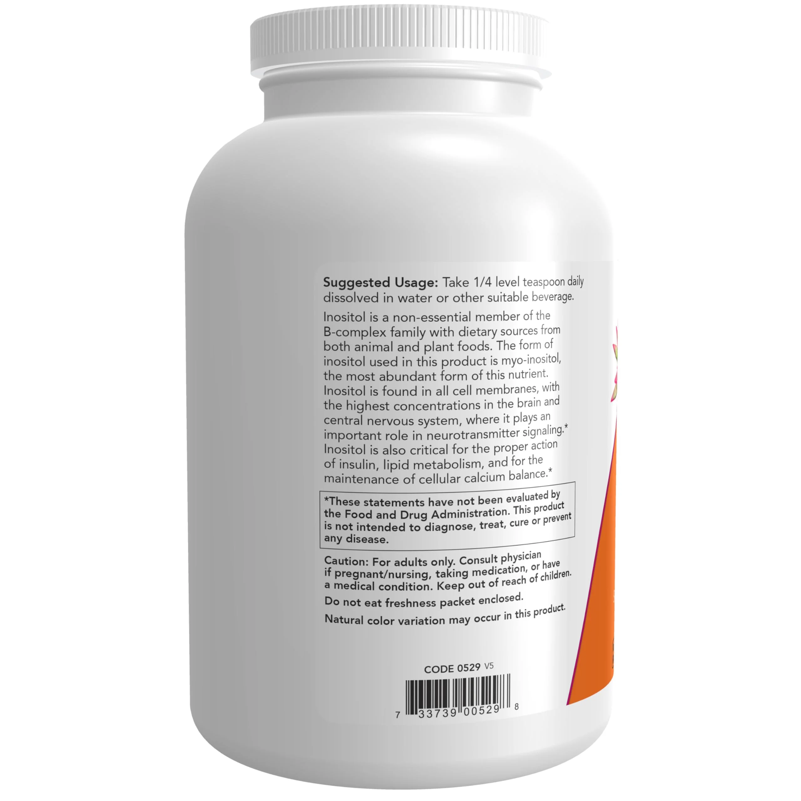 NOW Foods Supplements, Inositol Powder, Neurotransmitter Signaling*, Cellular Health*, 1-Pound - Image 6