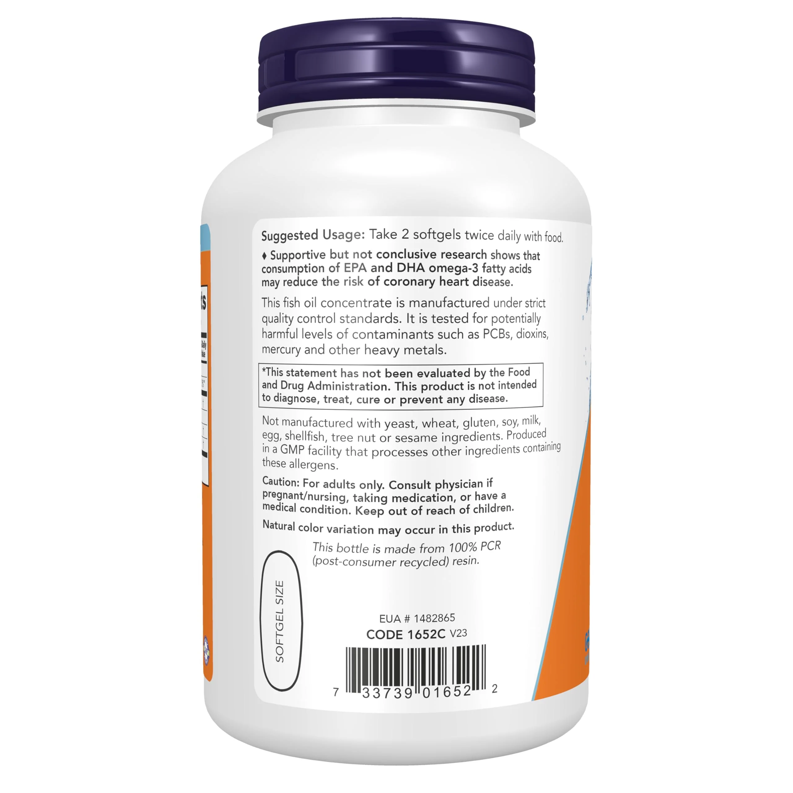 NOW Foods Supplements, Omega-3 180 EPA / 120 DHA, Molecularly Distilled, Cardiovascular Support*, 200 Softgels - Image 3