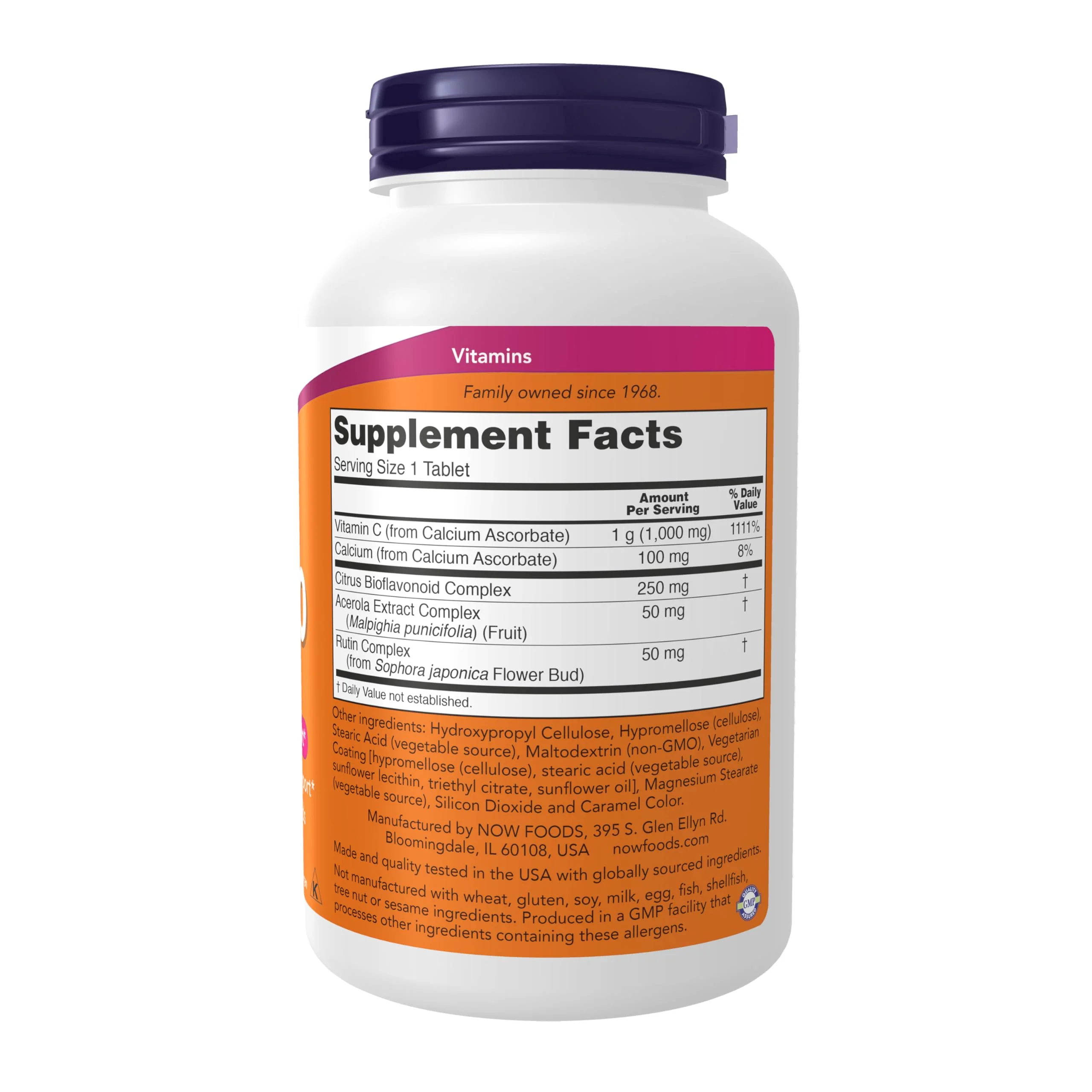 NOW Foods Supplements, Vitamin C-1000 Complex with 250 mg of Bioflavonoids, Buffered, Antioxidant Protection*, 180 Tablets - Image 7