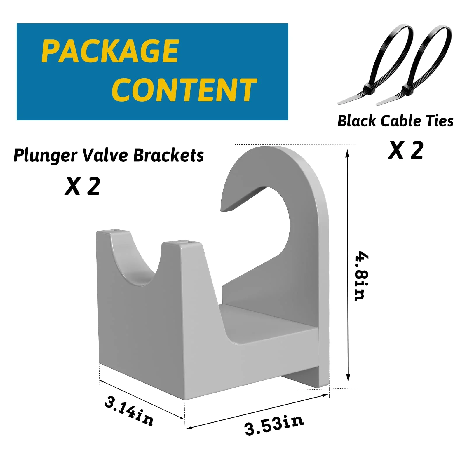 Nsxc 2Pcs Swimming Pool Pipe Holders, Above Ground Plunger Valves Bracket, Pool Accessories, Designed to Fit On Bestway, Intex, Hecht, and Other Major Pool Brands - Image 2