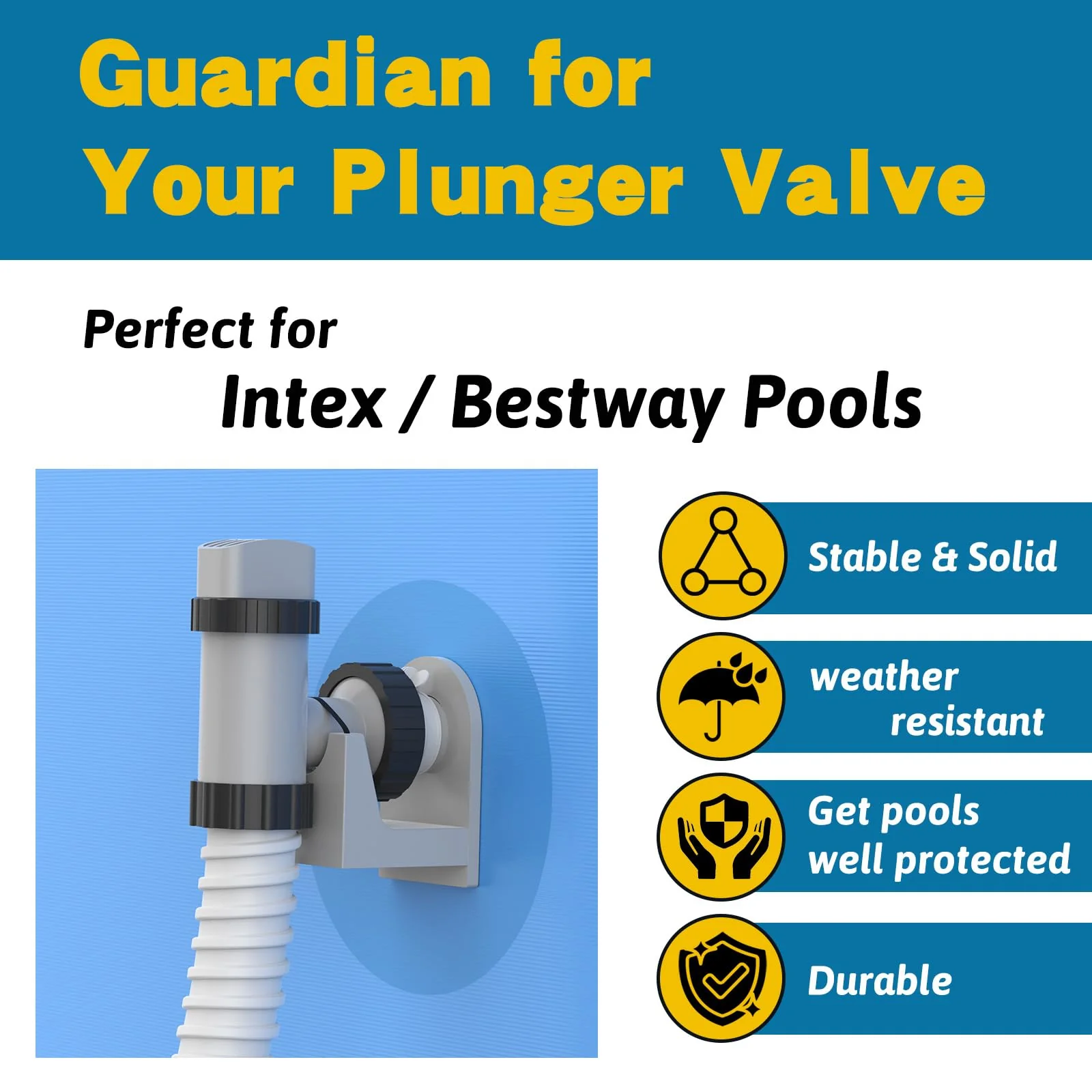 Nsxc 2Pcs Swimming Pool Pipe Holders, Above Ground Plunger Valves Bracket, Pool Accessories, Designed to Fit On Bestway, Intex, Hecht, and Other Major Pool Brands - Image 5