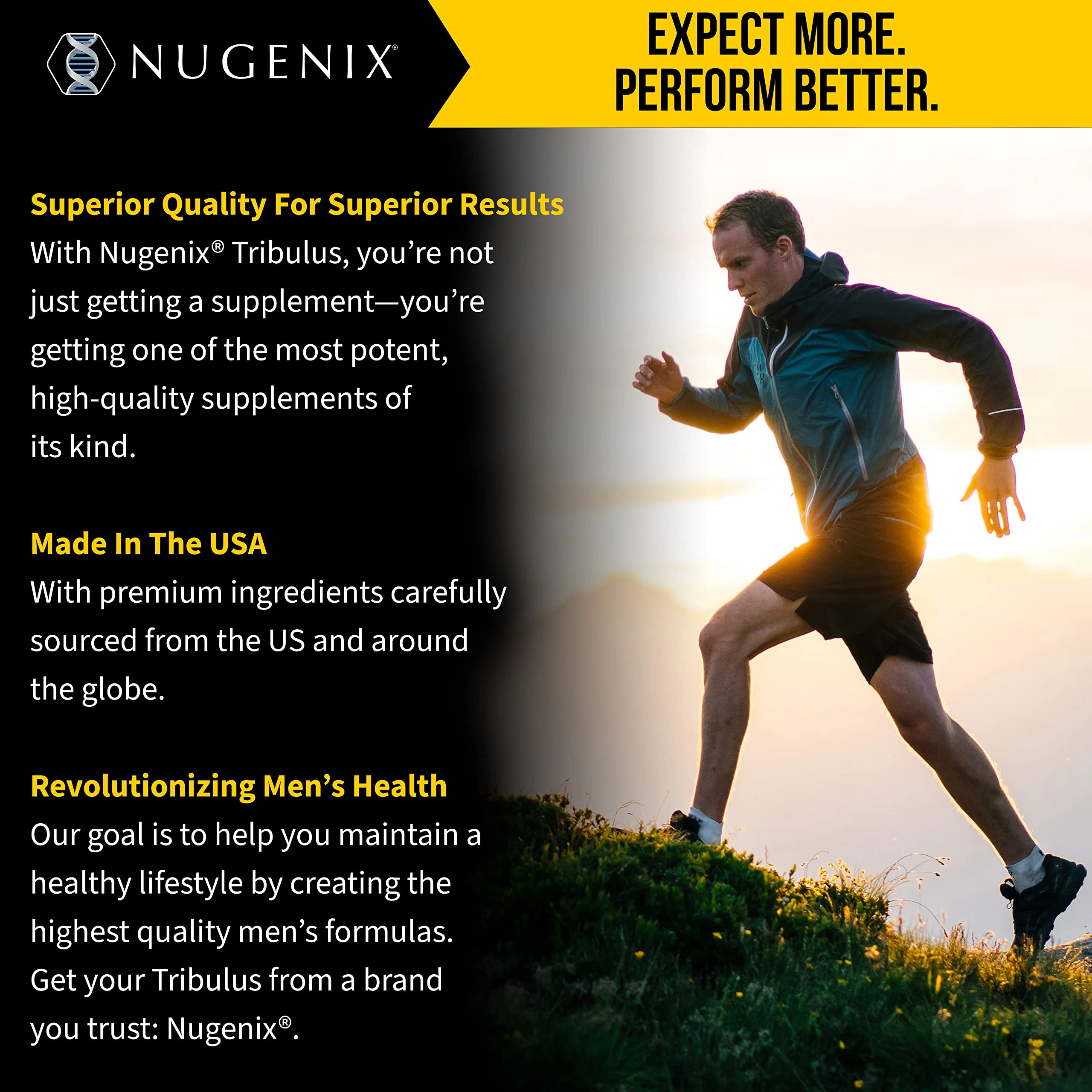 Nugenix Essentials Tribulus Terrestris for Men Extract - 95% Total Saponins, 1000mg High Potency, Extra Strength, 120 Count - Image 2