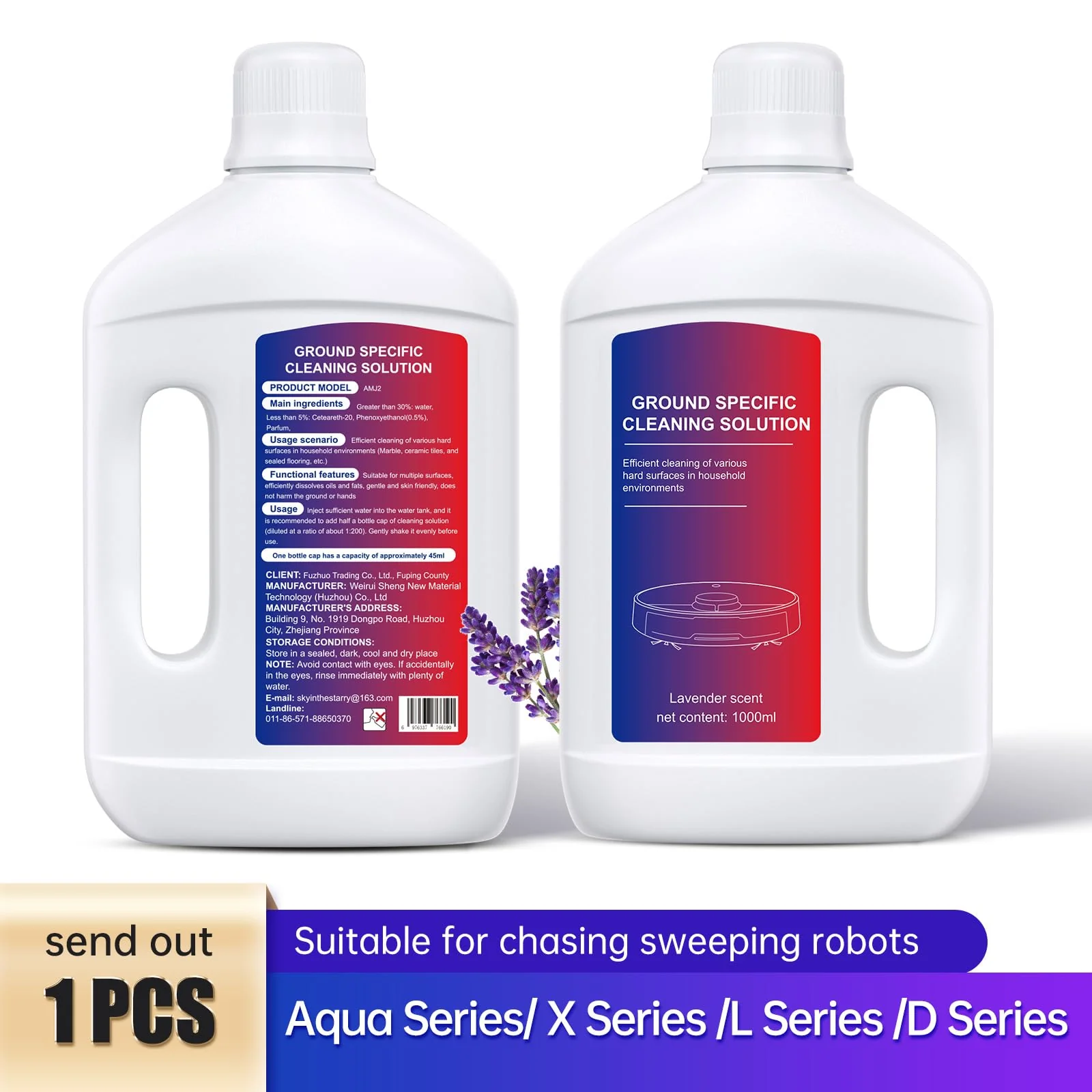 Nukisa Lavender Floor Cleaning Solution 1L Compatible with Dreame Wet & Dry Vacuum and Robot, Residue & Streak Free,Suitable for All Robot Vacuum Cleaners and Wireless Wet Dry Dual-Use Vacuum Cleaners - Image 2