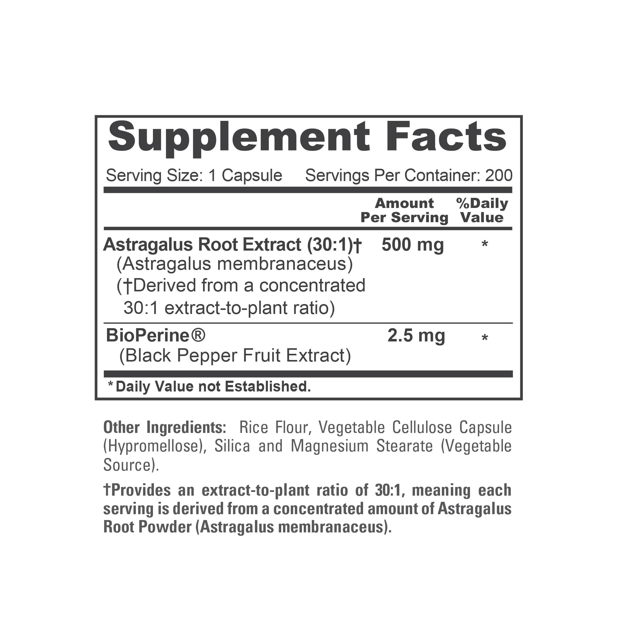 NusaPure Astragalus Root, 500 mg, 200 Veg Capsules (Non-GMO, Vegan) - Image 5