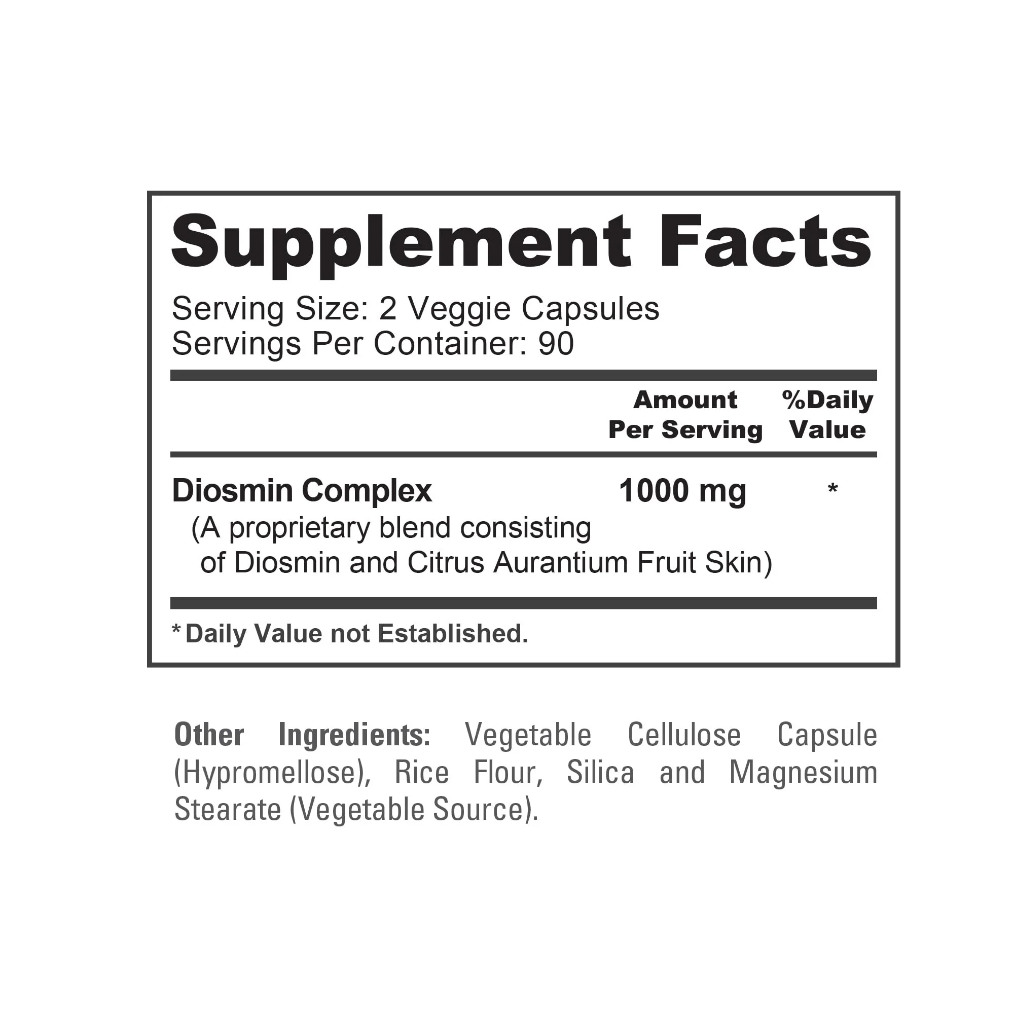 NusaPure Diosmin Complex 1,000mg per Serving 180 Veggie Caps (Non-GMO, Vegan) Citrus Aurantium - Image 7