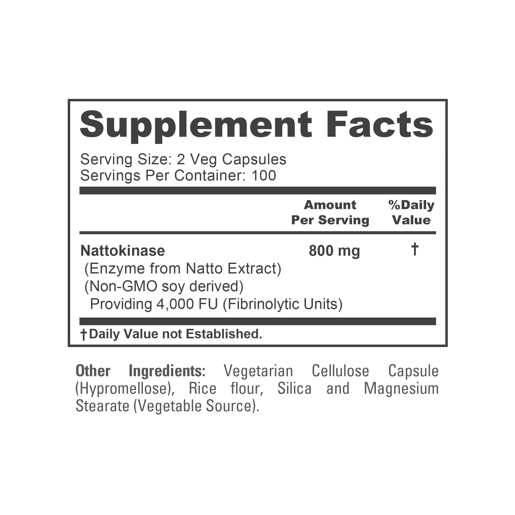 NusaPure Nattokinase 4000 FU 800mg, 200 Veggie Capsules (Vegan, Non-GMO) - Image 5