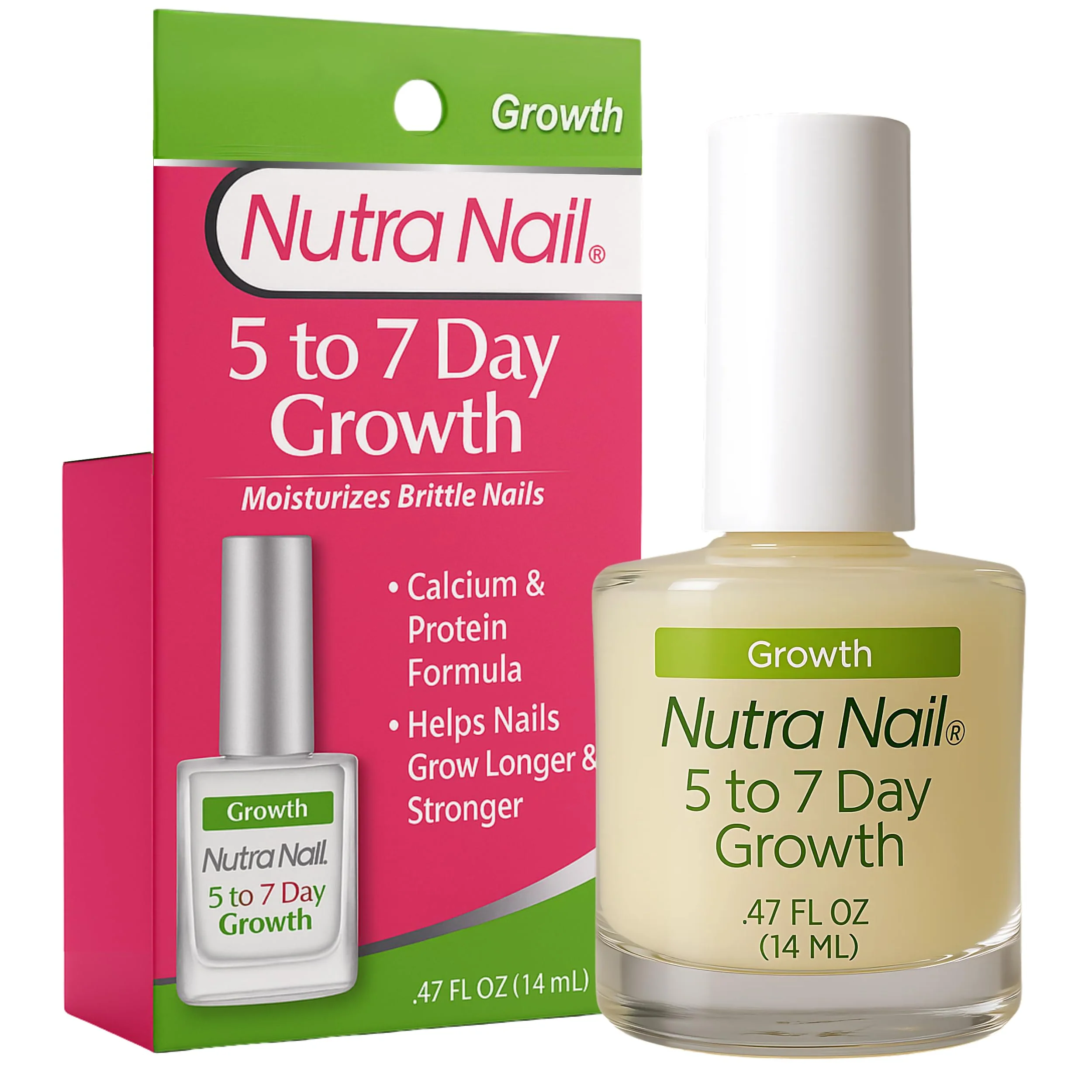 Nutra Nail 5 to 7 Day Growth Treatment - Fast Keratin Nail Hardener & Nail Strengthener for Thin Nails, Brittle & Damaged (0.47 Fl Oz) - Image 2