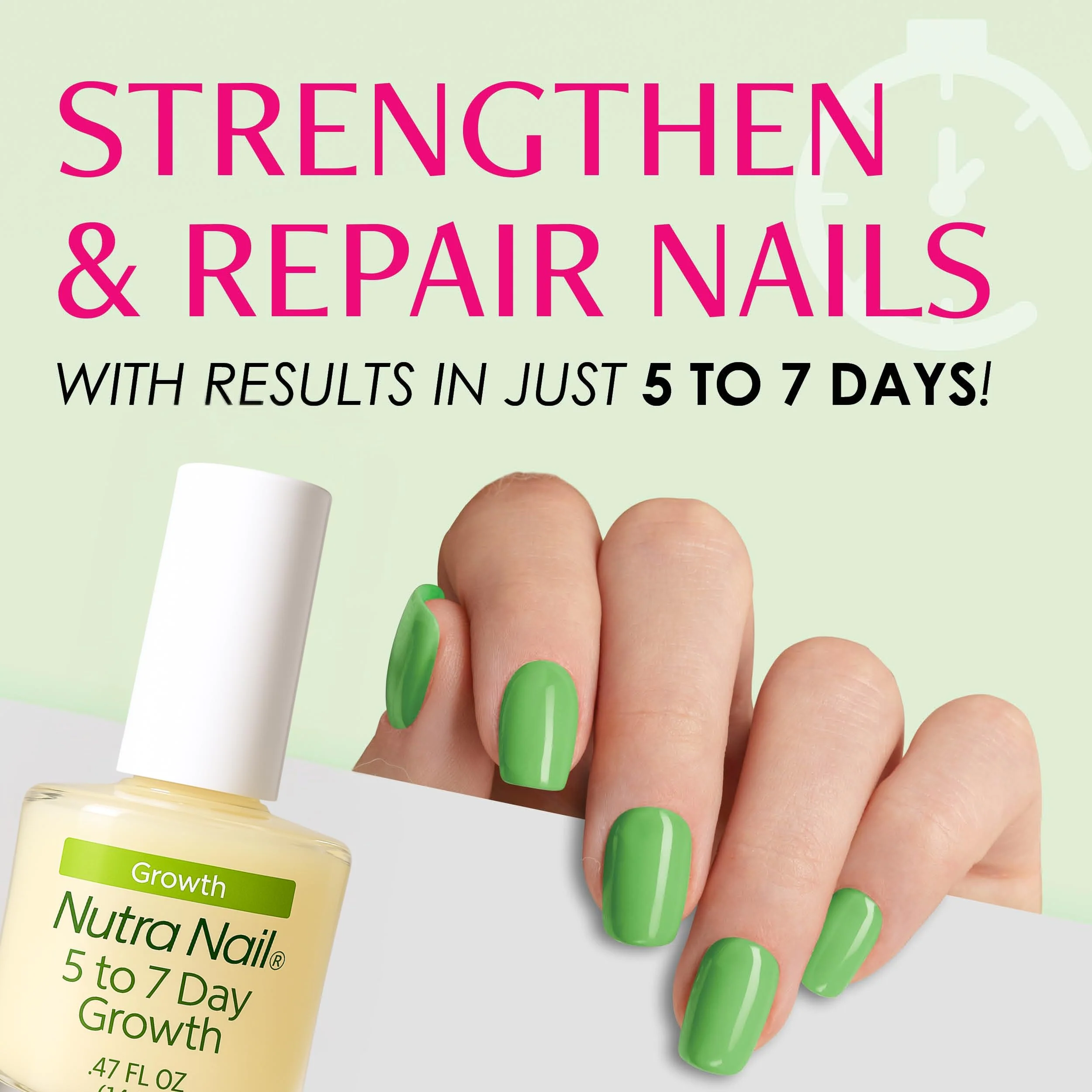 Nutra Nail 5 to 7 Day Growth Treatment - Fast Keratin Nail Hardener & Nail Strengthener for Thin Nails, Brittle & Damaged (0.47 Fl Oz) - Image 3