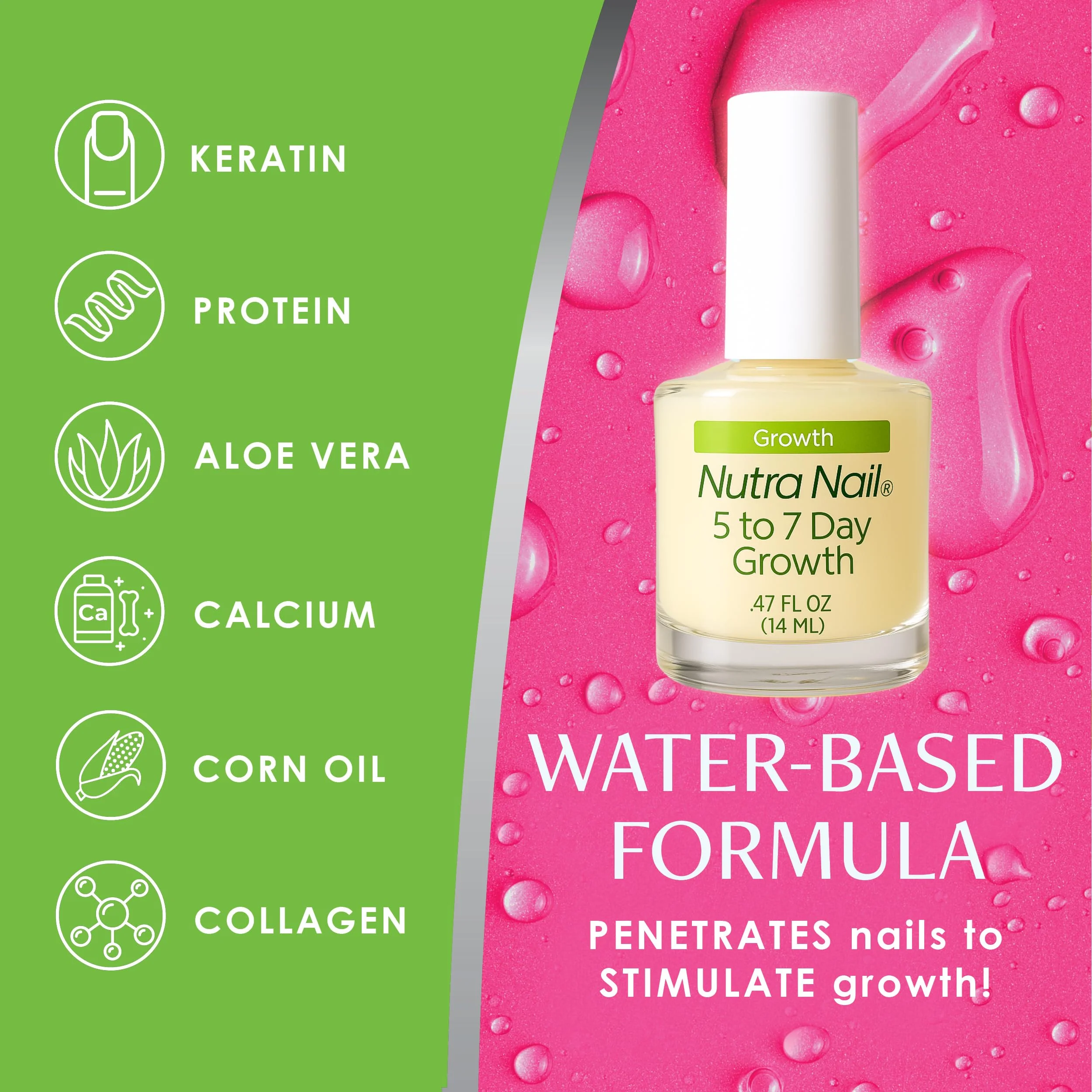 Nutra Nail 5 to 7 Day Growth Treatment - Fast Keratin Nail Hardener & Nail Strengthener for Thin Nails, Brittle & Damaged (0.47 Fl Oz) - Image 5