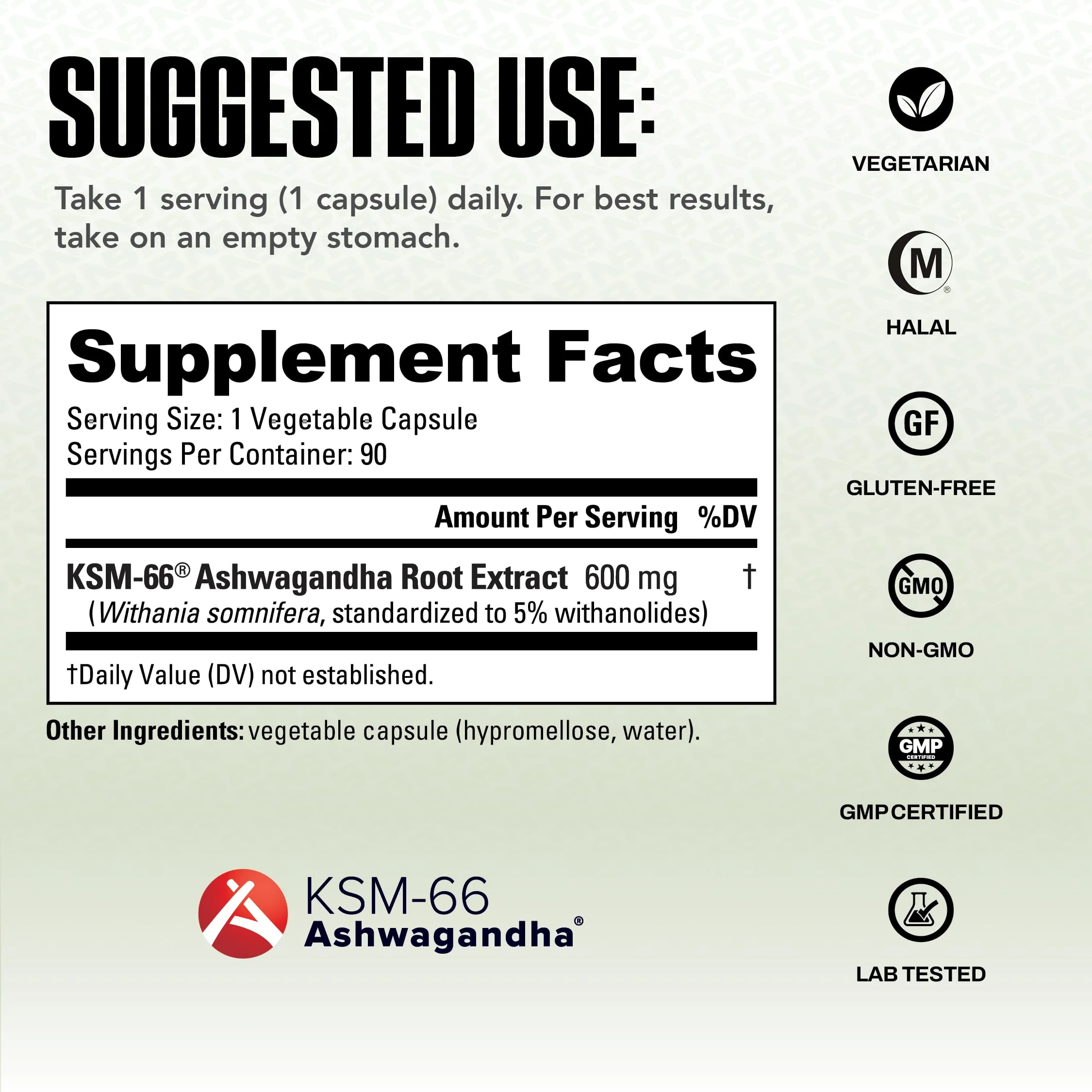 NutraBio Ashwagandha KSM-66 | Ashwaganda Herbal Supplement for Stress, Mood, & Performance | 600 MG of Clinically Studied KSM66 90 Capsules - Image 7