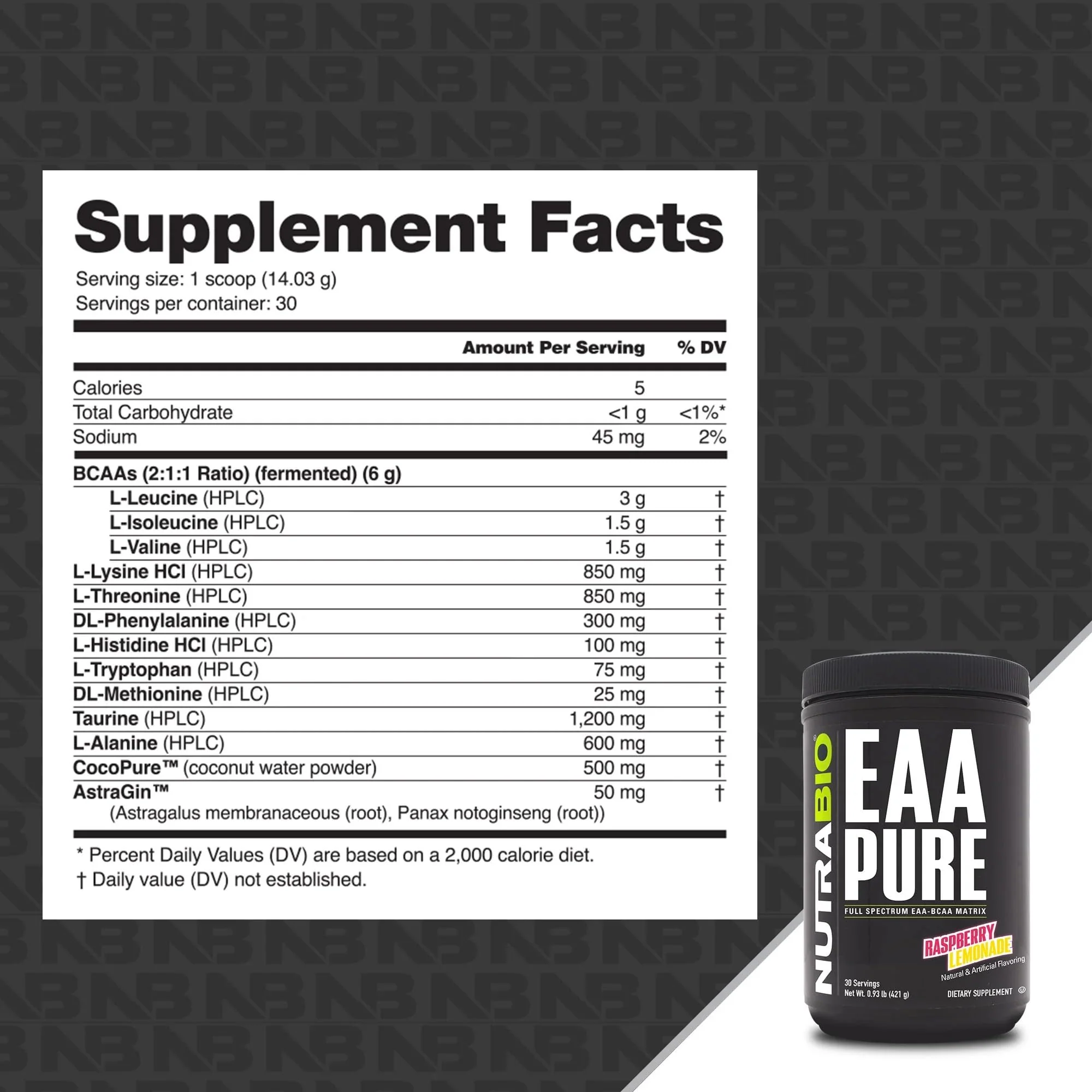 NutraBio – EAA Pure – 9 Amino Acids – Muscle Repair and Recovery, 30 Servings, Raspberry Lemonade – Pre or Post Workout – All Day Recovery - Image 5