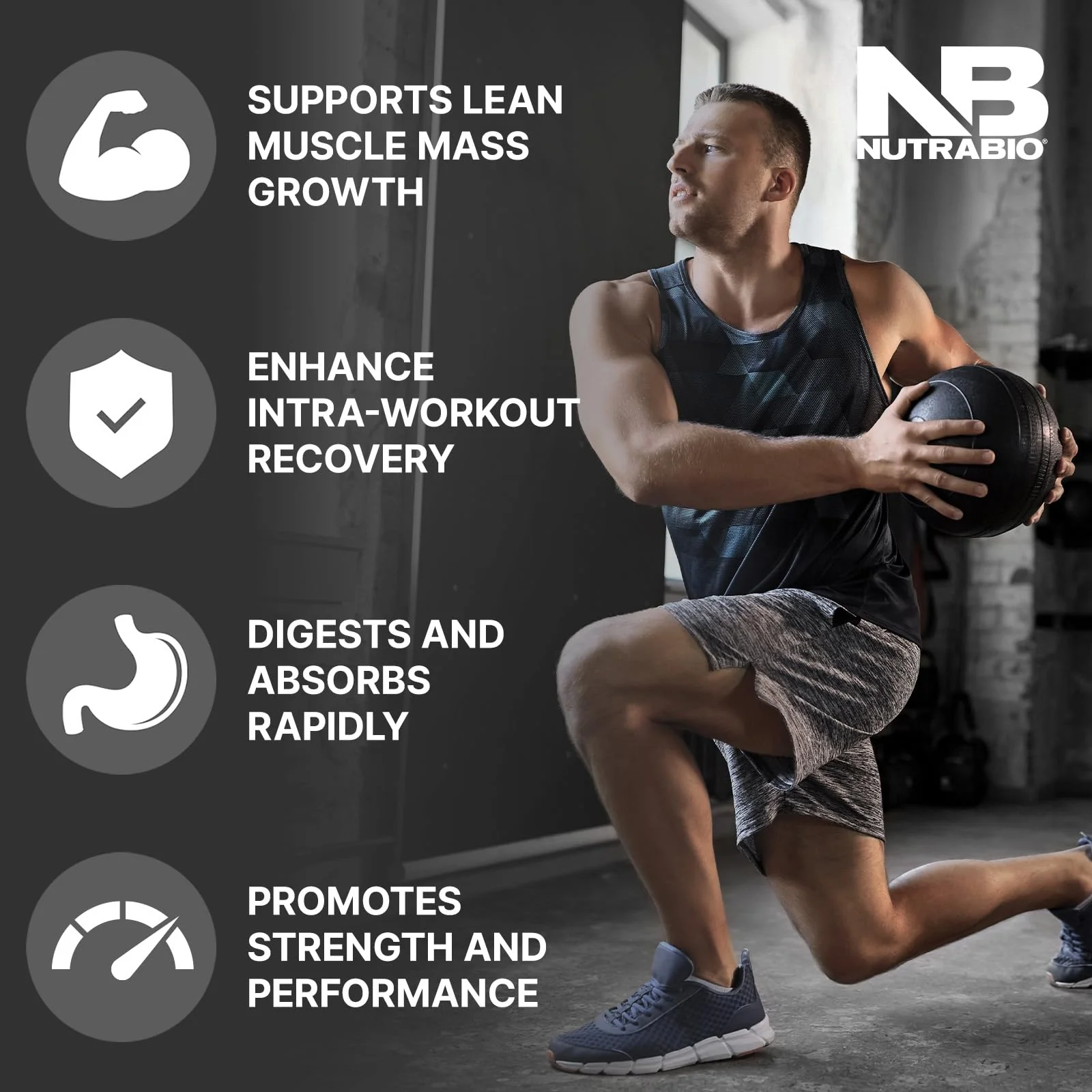 NutraBio Intra Blast Bcaa Powder Amino Acid Supplement, Electrolyte & Hydration Blend, Intra, Pre Workout & Muscle Recovery, 20g Eaa Amino Acids Powder, 5g Glutamine- Passion Fruit, 30 Serving - Image 8