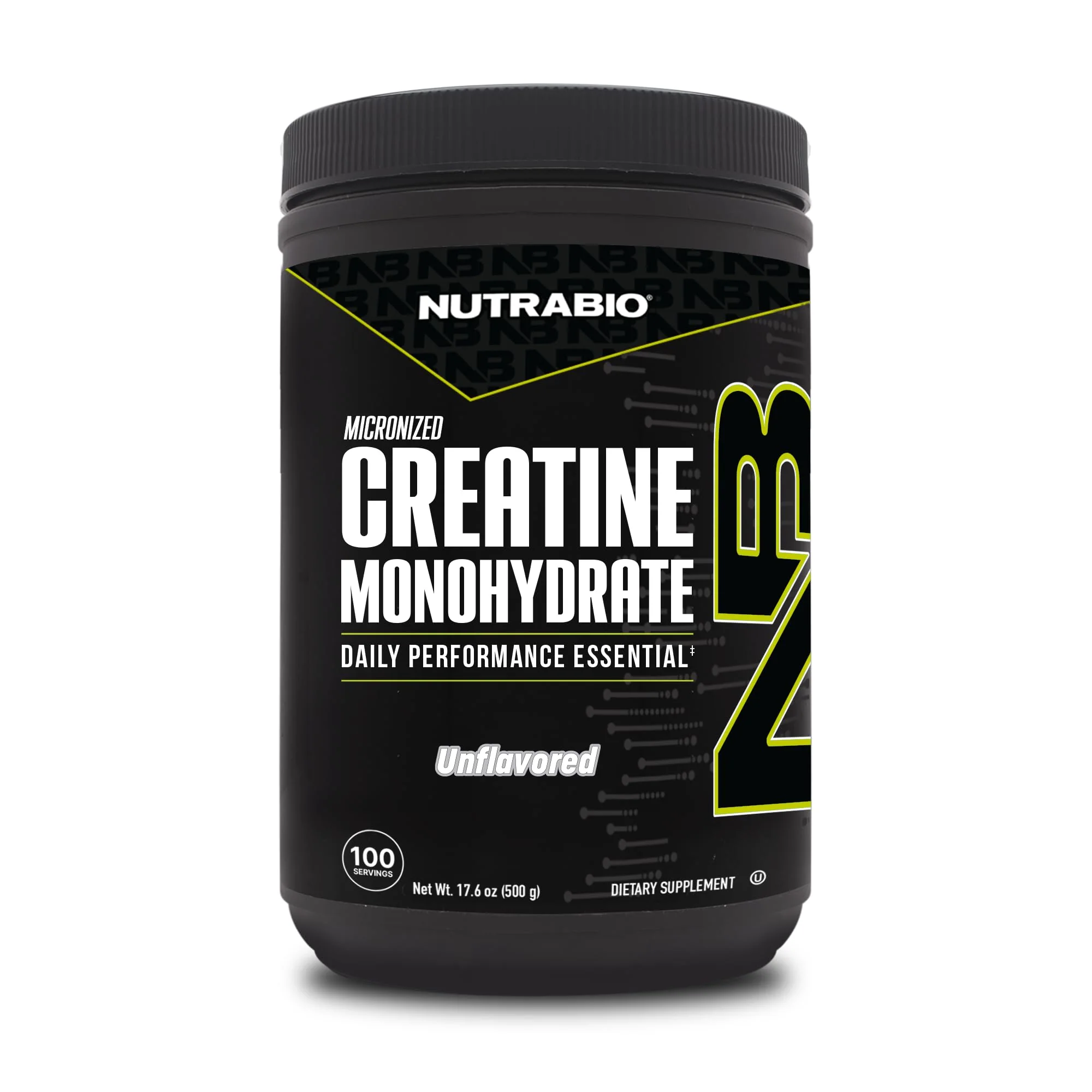NutraBio Pure Micronized Creatine Monohydrate Powder Supplement, Unflavored, (500 g) - Supports Bulk Muscle Energy, Recovery, and Strength - HPLC Tested Creatine Powder Supplement for Men and Women