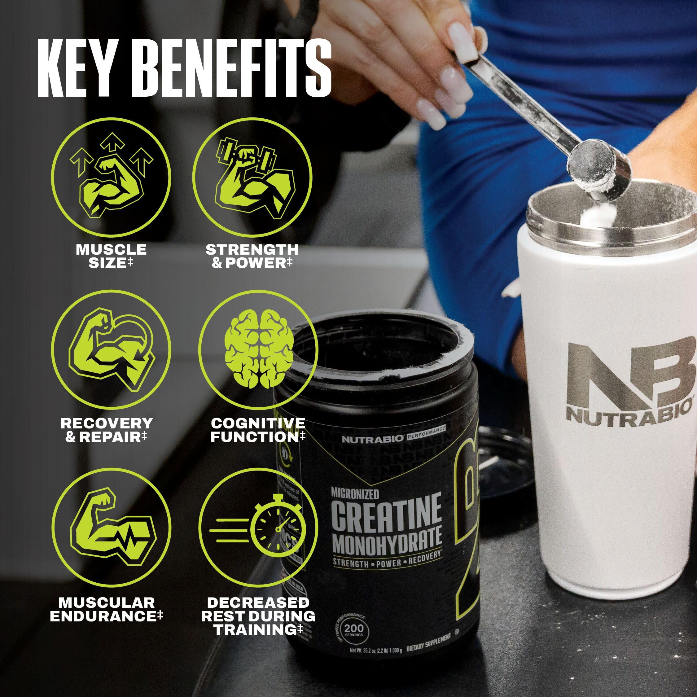 NutraBio Pure Micronized Creatine Monohydrate Powder Supplement, Unflavored, (500 g) - Supports Bulk Muscle Energy, Recovery, and Strength - HPLC Tested Creatine Powder Supplement for Men and Women - Image 5