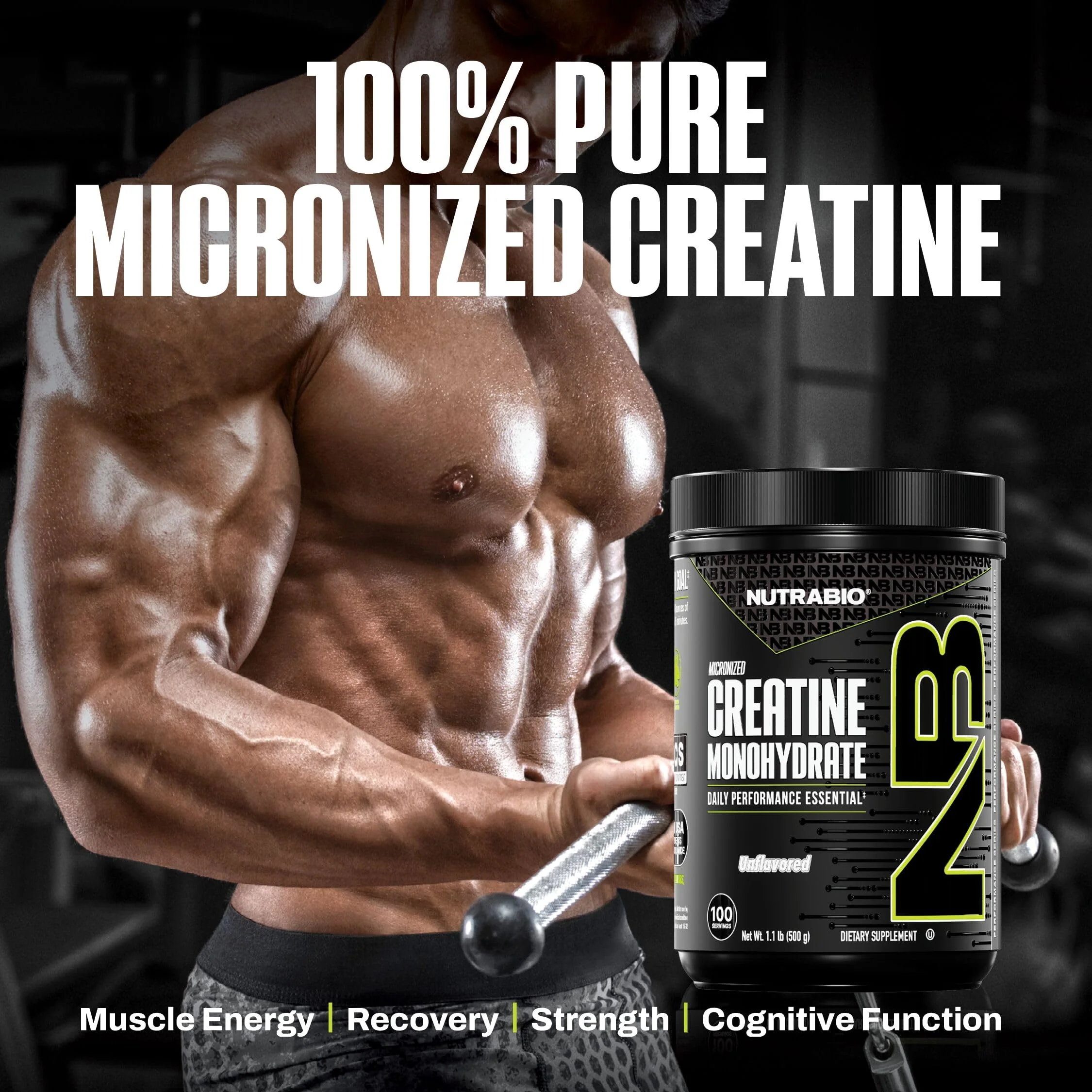 NutraBio Pure Micronized Creatine Monohydrate Powder Supplement, Unflavored, (500 g) - Supports Bulk Muscle Energy, Recovery, and Strength - HPLC Tested Creatine Powder Supplement for Men and Women - Image 8