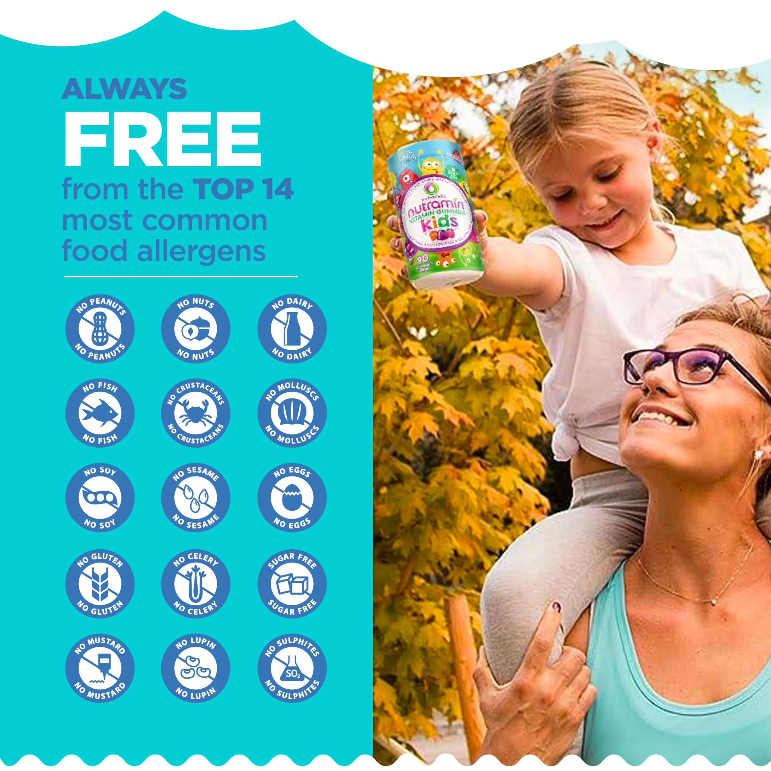 Nutracelle NUTRAMIN Sugar-Free, Allergen-Free 100% Vegan Gummy Multivitamins for Kids - Great Tasting Natural Gummies Your Kids Will Love - 90 Count Bottle - Image 7