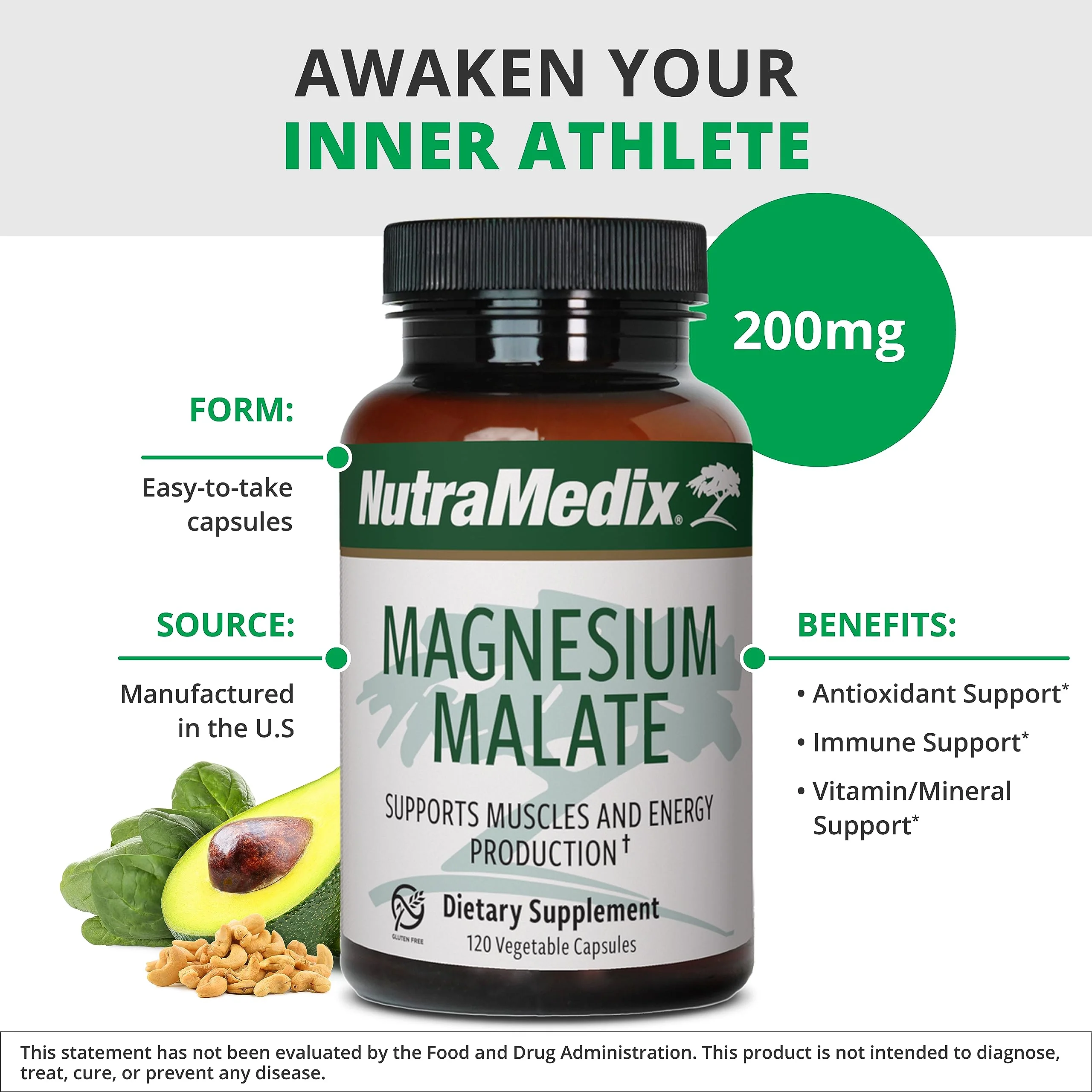NutraMedix Magnesium Malate Energy Supplements - Bioavailable Magnesium for Sleep, Immune Support & Joint Health - Vegan, Non-GMO & Gluten-Free Magnesium Supplements (120 Vegetarian Capsules) - Image 5