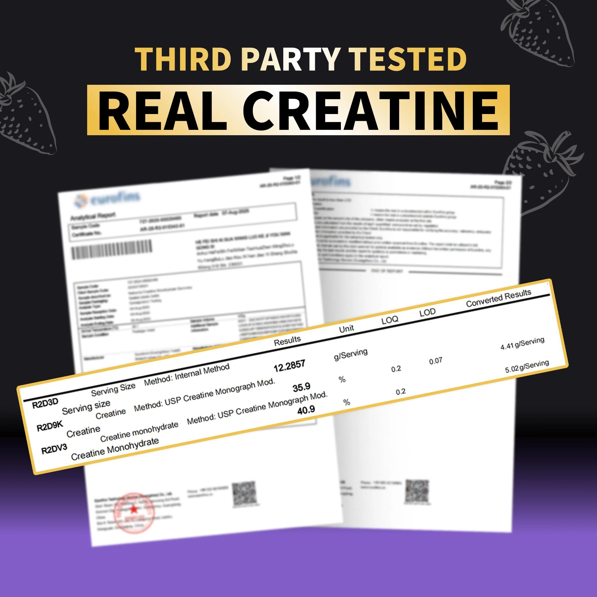 Nutravita Creatine Monohydrate Gummies for Men & Women-5g of Creatine Monohydrate per Serving - Sugar Free,Vegan, Grapes Flavor, 120 Count - Image 6