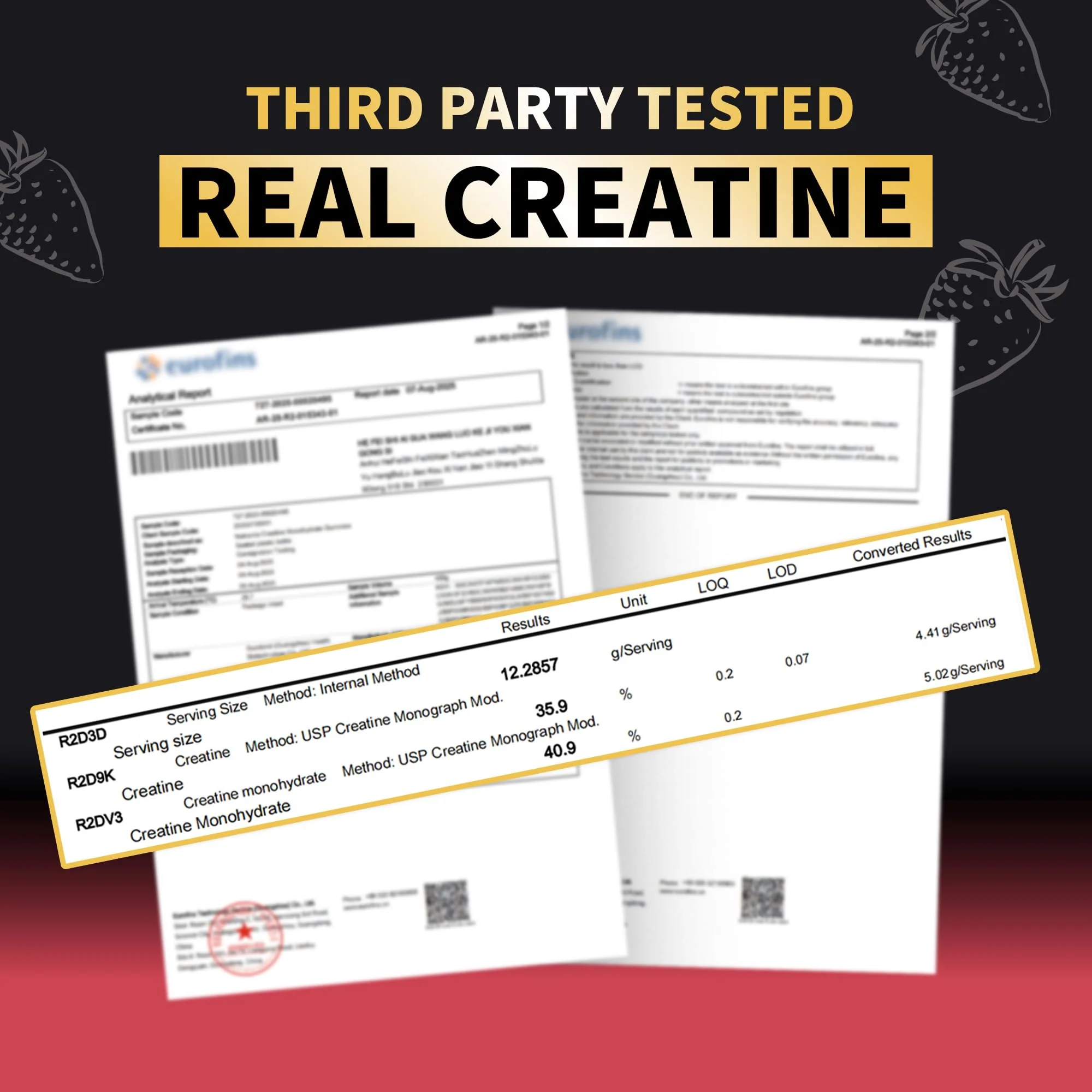 Nutravita Creatine Monohydrate Gummies for Men & Women-5g of Creatine Monohydrate per Serving - Sugar Free,Vegan, Raspberry Flavor, 120 Count - Image 2