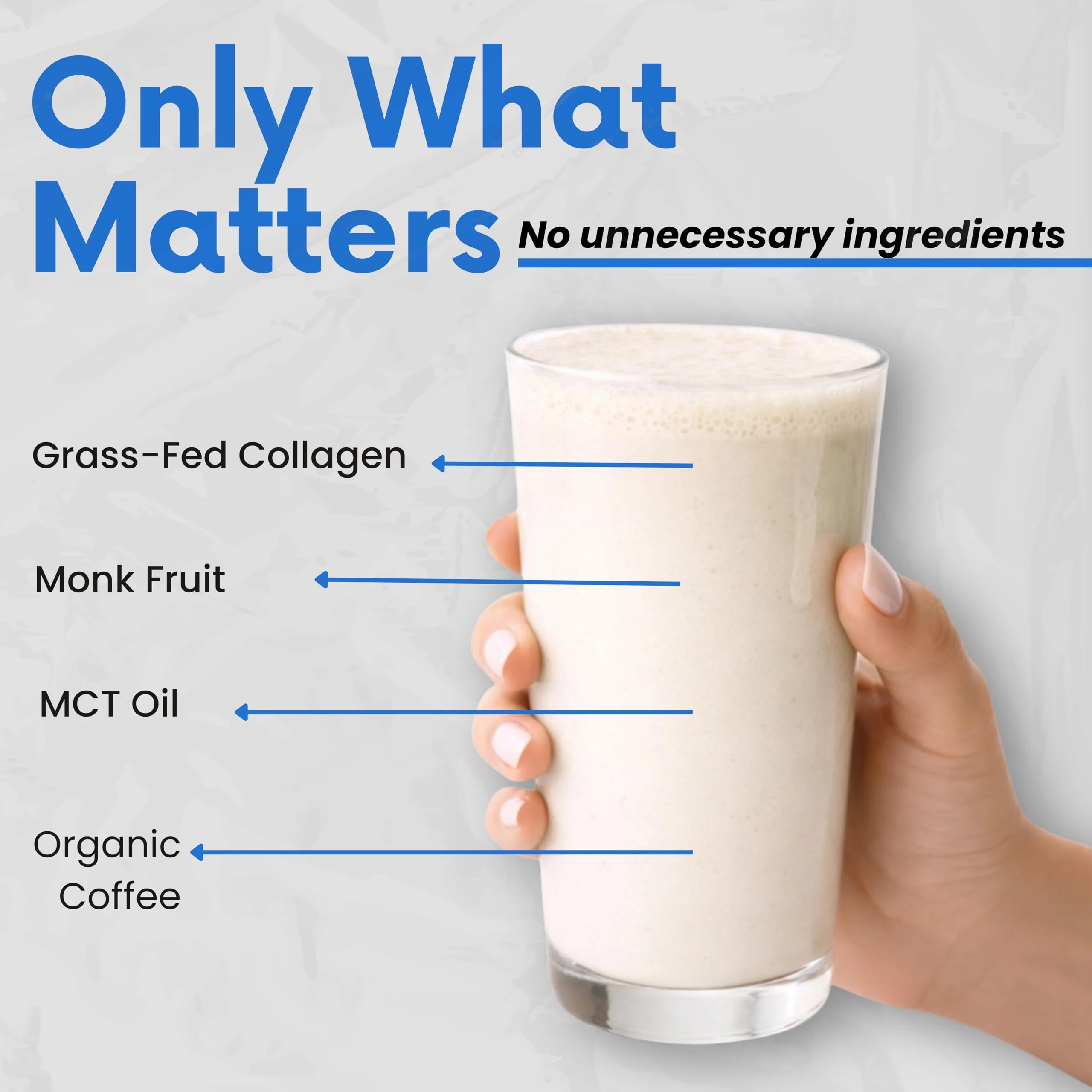 NutriBreakfast by Nutrillermo/Keto Protein Collagen Powder with MCT Oil/MCT Oil Powder/Keto Collagen Peptides with Grass-Fed Bovine Collagen Type I & III (15.9, Coffee) - Image 6