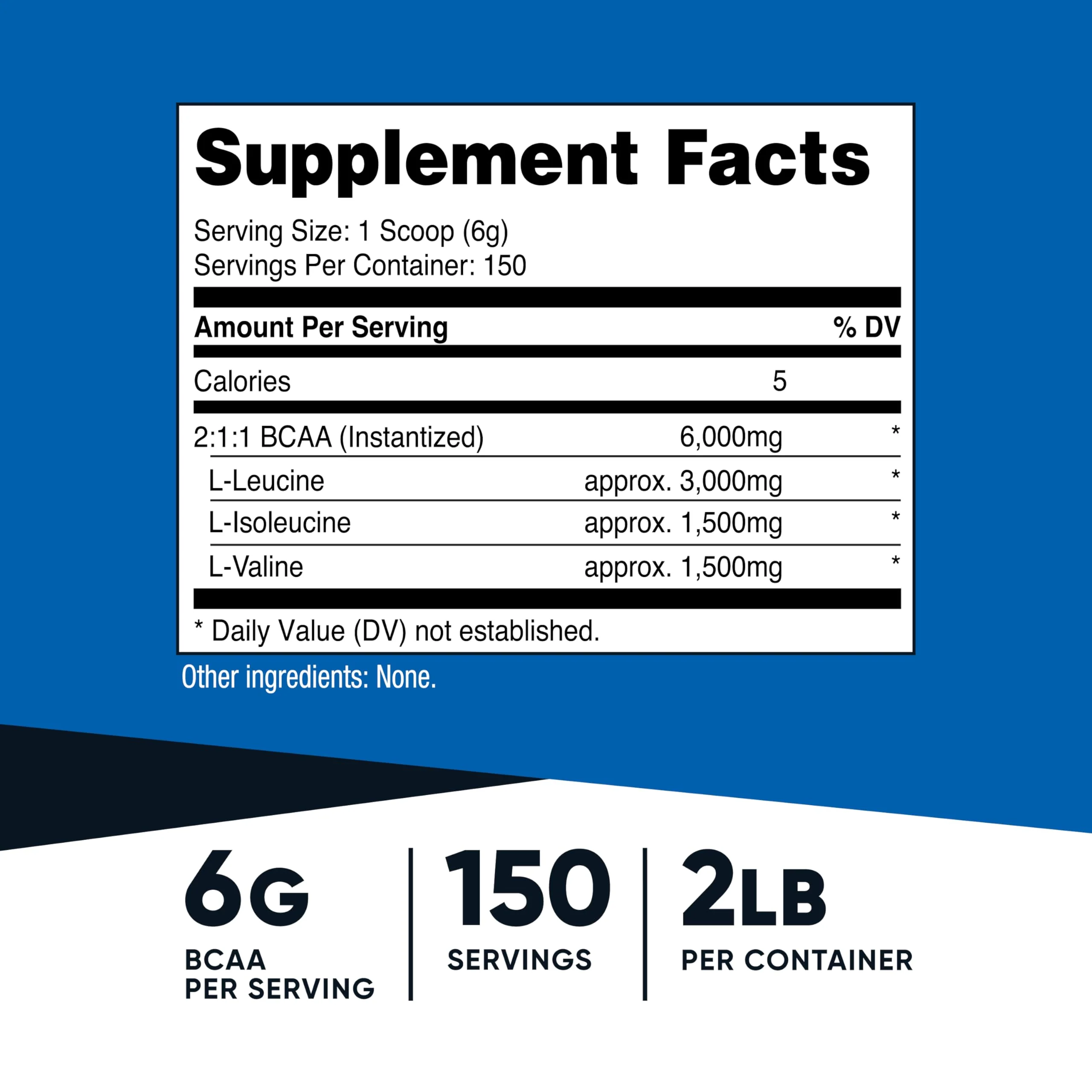 Nutricost BCAA Powder 2:1:1-150 Servings (Unflavored) - Image 2
