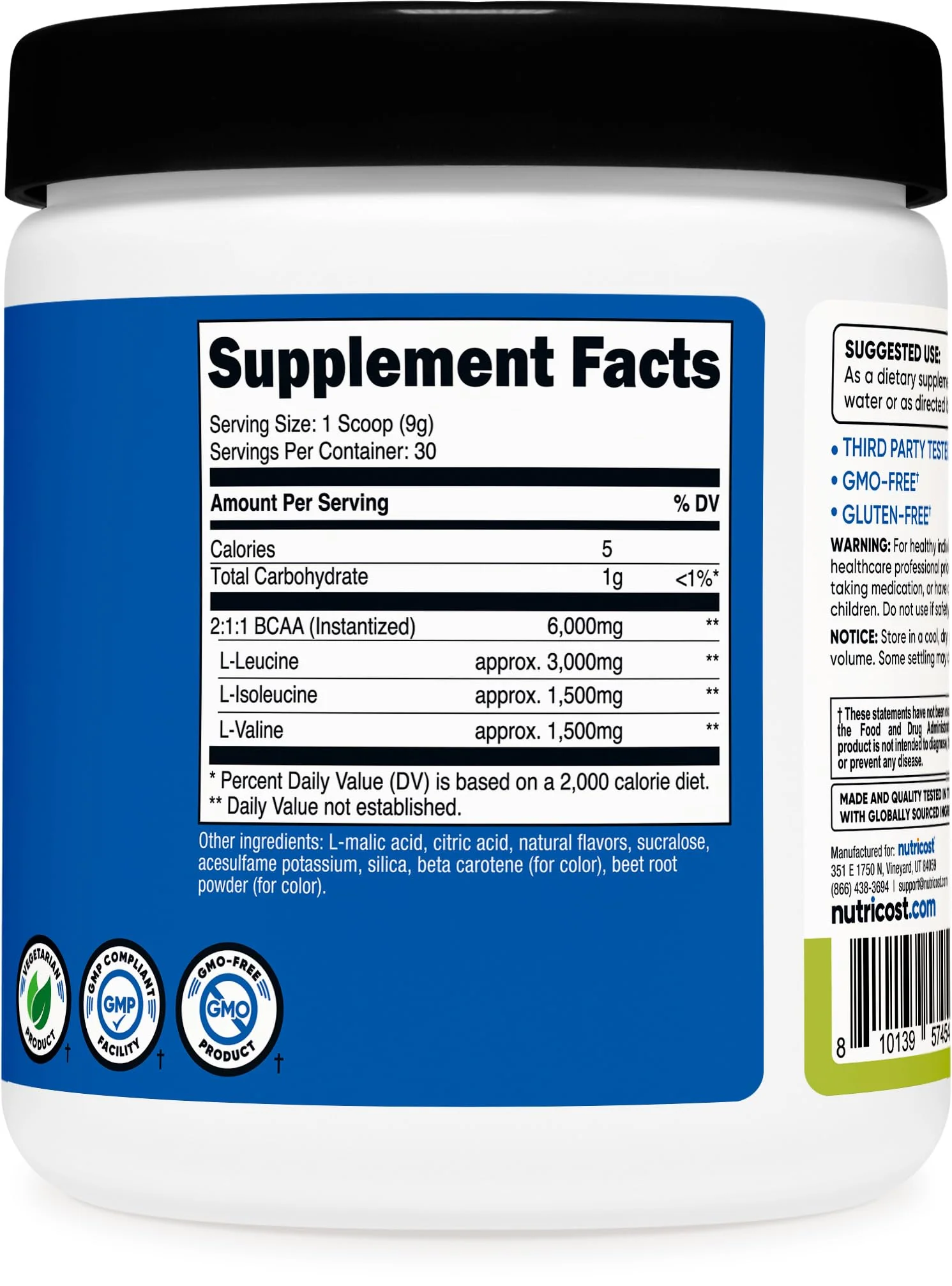 Nutricost BCAA Powder 2:1:1 (Peach Pear, 30 Servings) - Branched Chain Amino Acids - Image 5