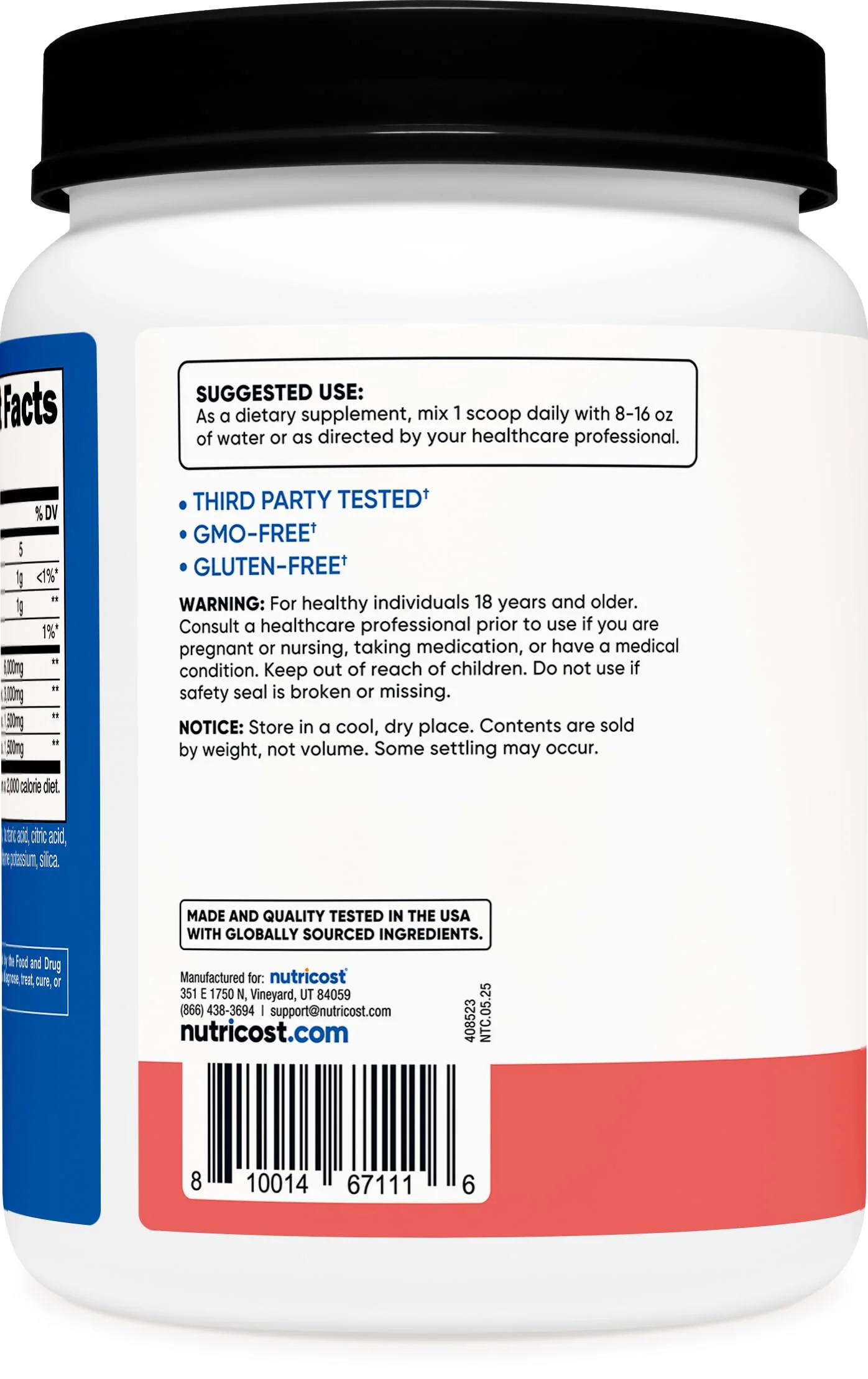 Nutricost BCAA Powder 2:1:1 (Watermelon, 120 Servings) - Gluten Free, Non-GMO, Vegetarian - Image 4