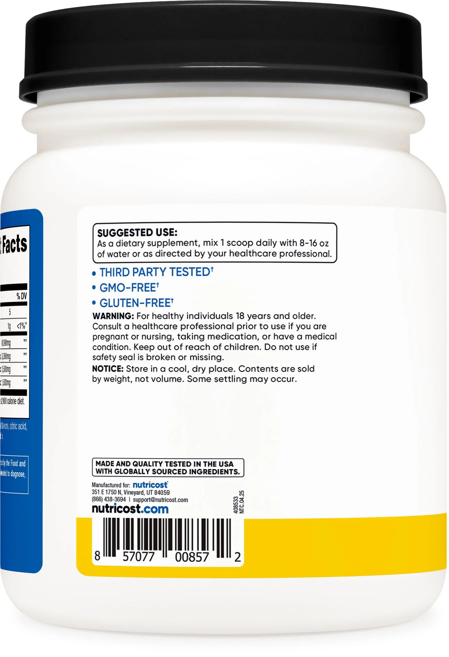 Nutricost BCAA Powder (Pineapple, 90 Servings) - Optimal 2:1:1 Ratio - Image 4