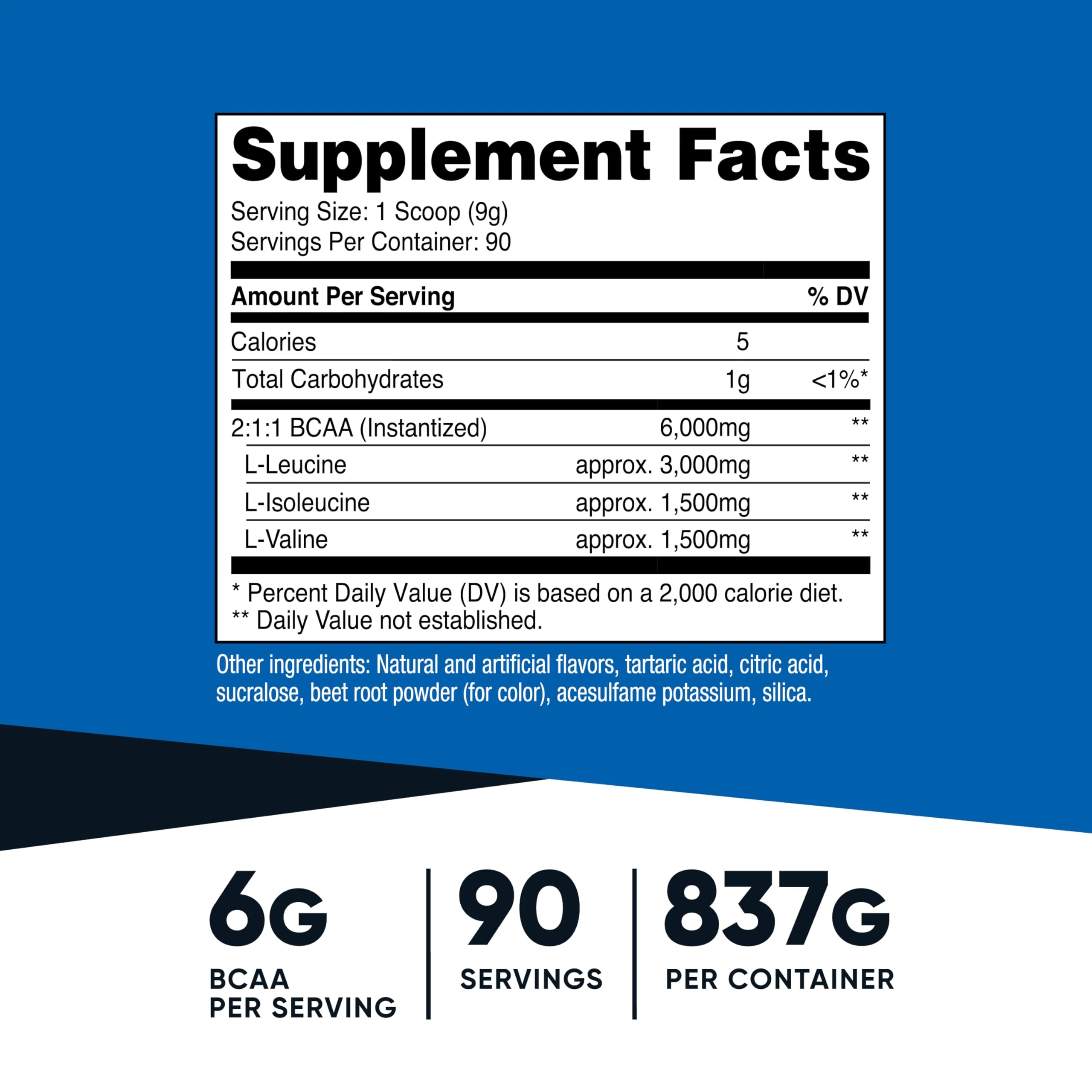 Nutricost BCAA Powder (Watermelon, 90 Serv) - Optimal 2:1:1 Ratio - Image 2
