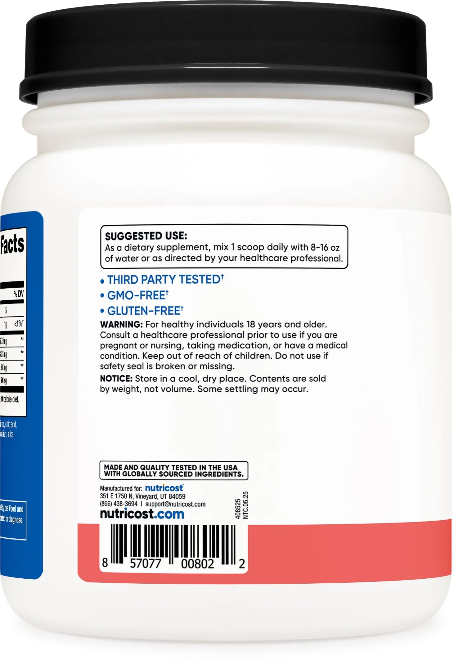 Nutricost BCAA Powder (Watermelon, 90 Serv) - Optimal 2:1:1 Ratio - Image 5