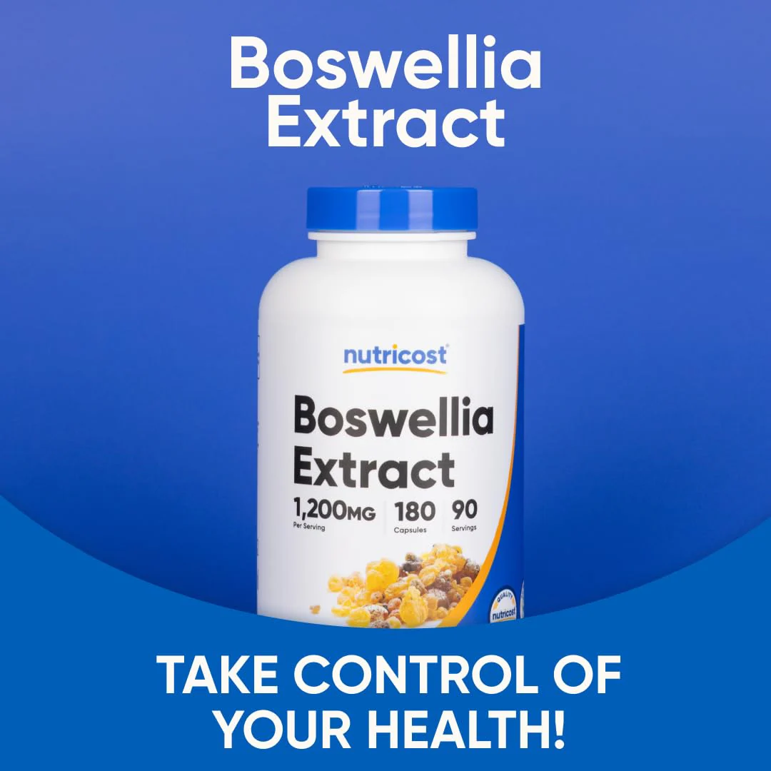 Nutricost Boswellia Extract 1,200mg Per Serving, 180 Capsules for 90 Servings Per Bottle - Standardized to 65% Boswellic Acid, Gluten Free and GMO Free, Vegan - Image 5