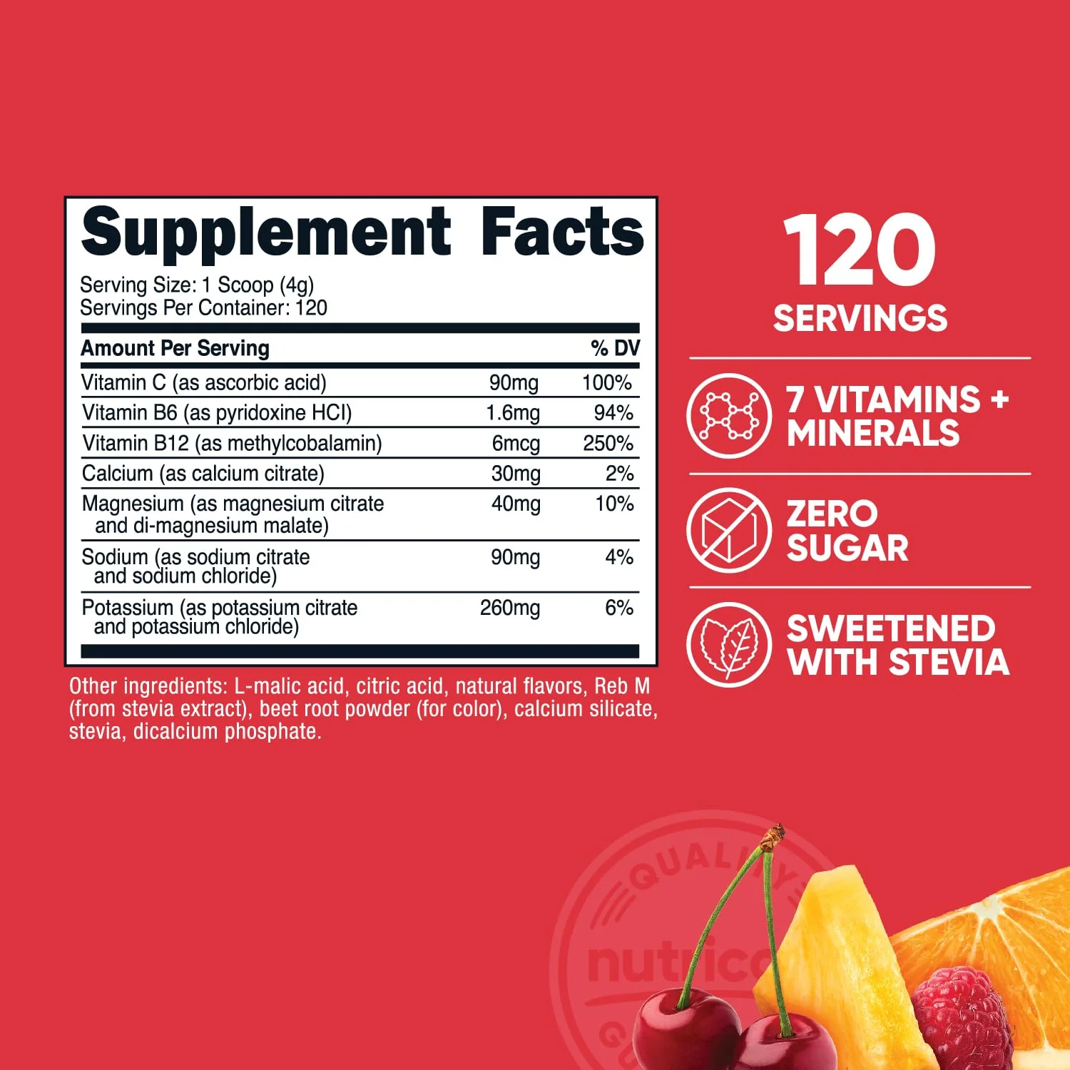 Nutricost Electrolyte Complex Powder (120 Servings, Fruit Punch) - Hydration Supplement Drink Mix with Vitamins and Minerals - Image 2