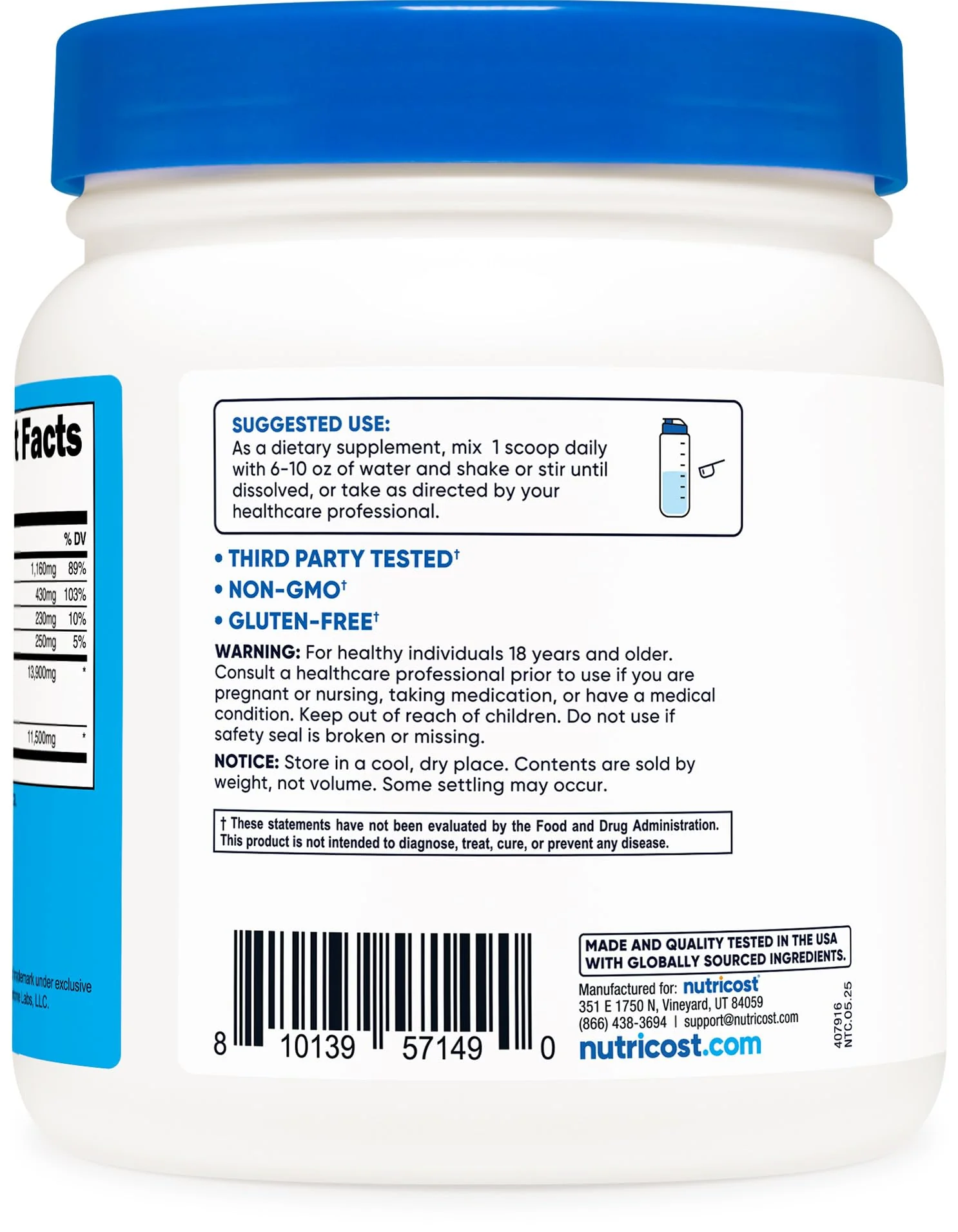 Nutricost Keto BHB Exogenous Ketones 4-in-1 (30 Servings) 12g Beta-Hydroxybutyrate (BHB) Per Serving, (Unflavored) - Ketone Salts - Image 3