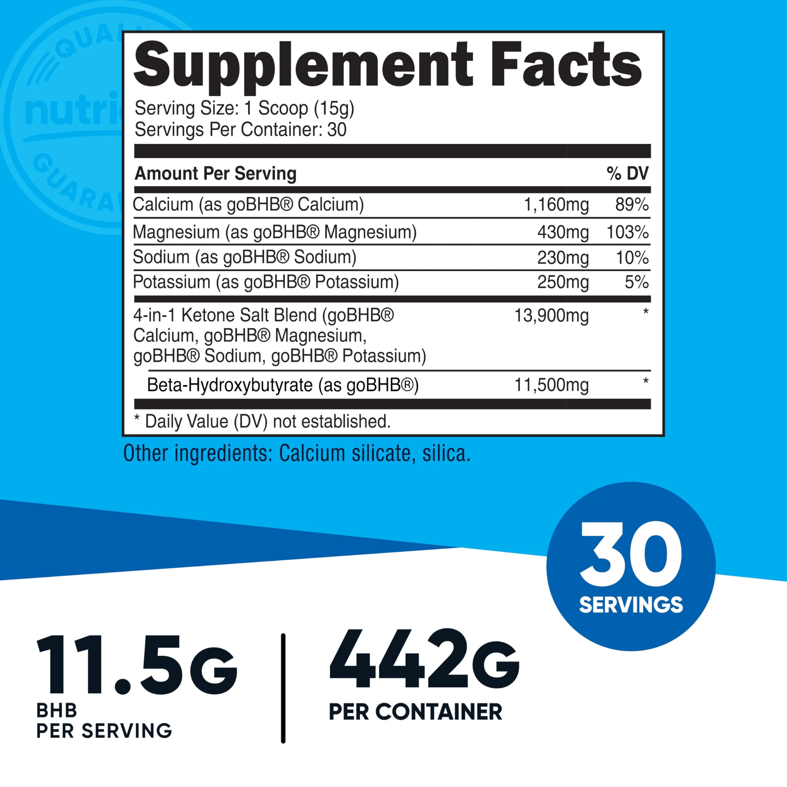 Nutricost Keto BHB Exogenous Ketones 4-in-1 (30 Servings) 12g Beta-Hydroxybutyrate (BHB) Per Serving, (Unflavored) - Ketone Salts - Image 5