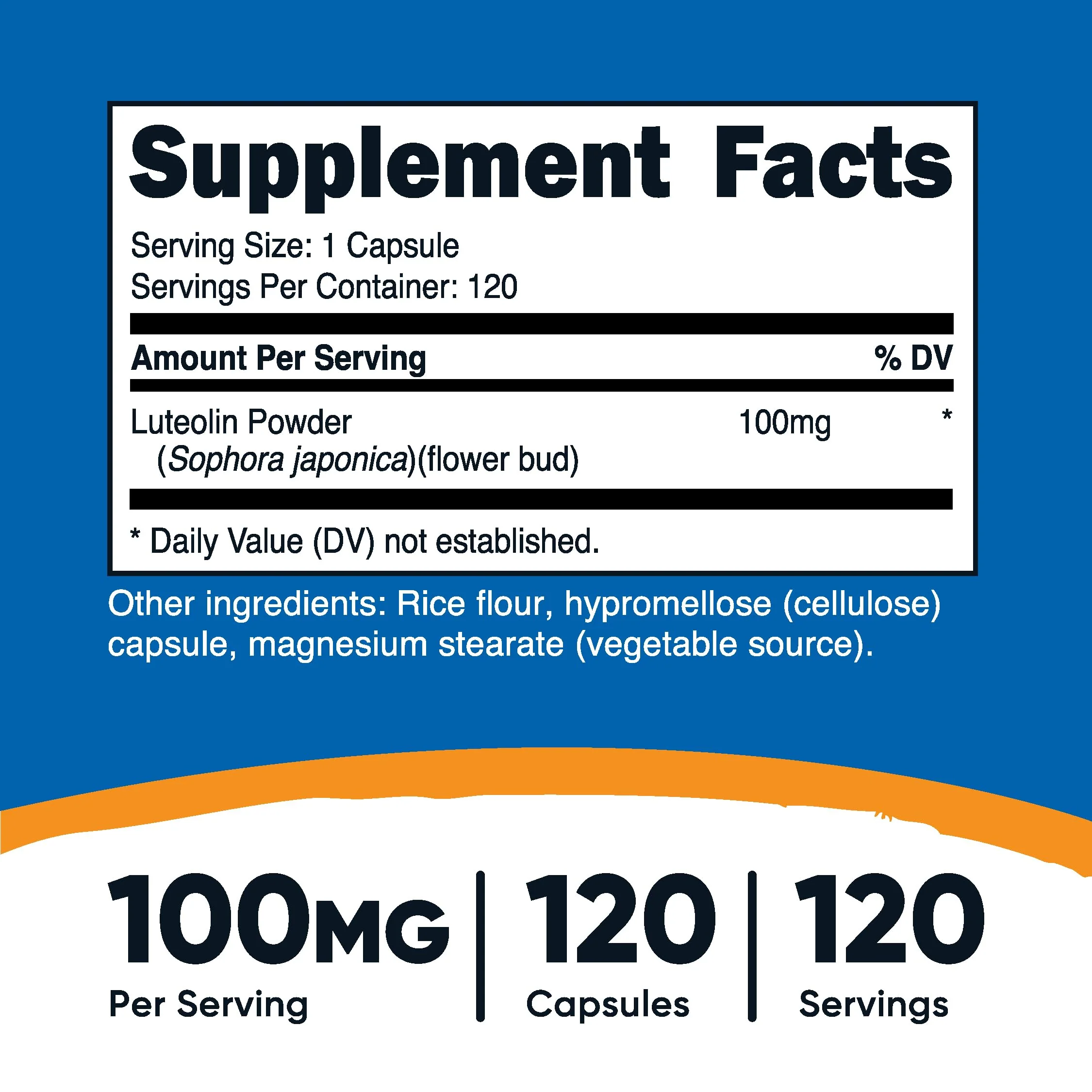 Nutricost Luteolin 100mg 120 Capsules - Vegetarian Friendly, Non-GMO, Gluten Free - Image 5