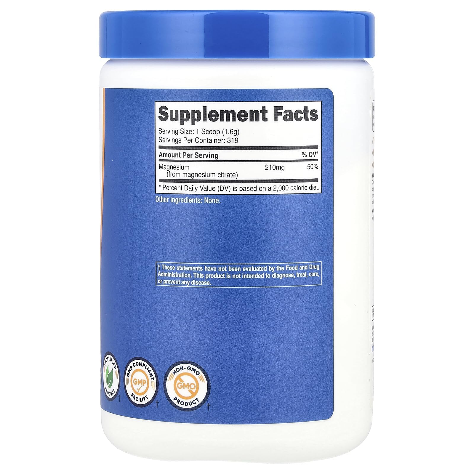 Nutricost Magnesium Citrate Powder (Unflavored, 500 Gram) - Image 2