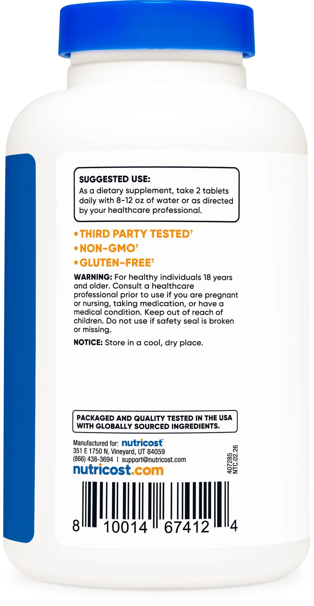 Nutricost MSM Tablets (Methylsulfonylmethane) 2000mg Per Serving, 120 Servings, 240 Tablets - Non-GMO and Gluten Free - Image 3