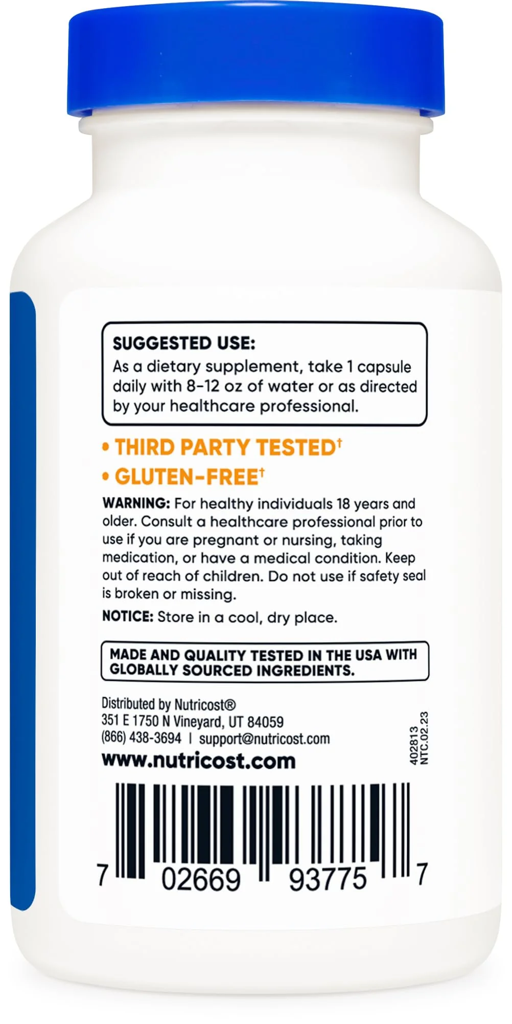 Nutricost N-Acetyl L-Tyrosine (NALT) 350mg, 120 Capsules (2 Bottles) - Gluten Free, Non-GMO - Image 5