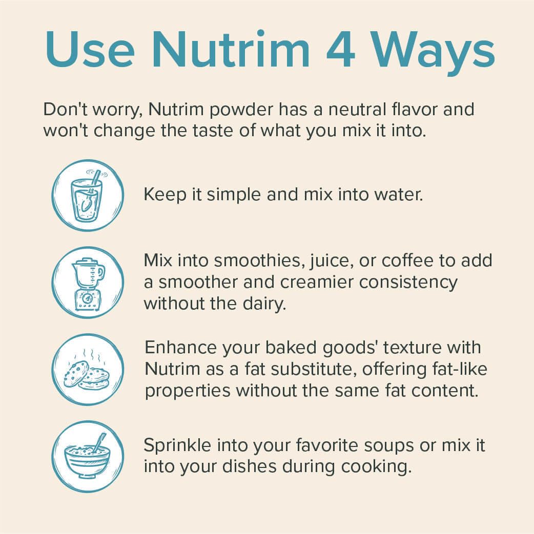 Nutrim Oat Bran Powder with 750mg Beta Glucan per Serving - Easy-Mix Soluble Fiber for Cholesterol Management & Immune Support - Heart Healthy, Non-GMO & Vegan Oatmeal Powder - Image 2